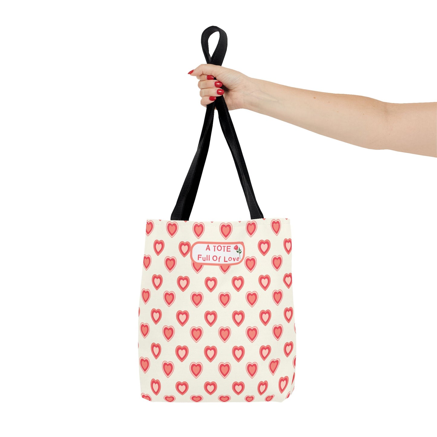 Fashionable Valentine's Day Tote With Romantic Vibes Hearts Accessory Bag For Weddings Or Perfect Gift For Her Chic Beige and Pink Tote Bag