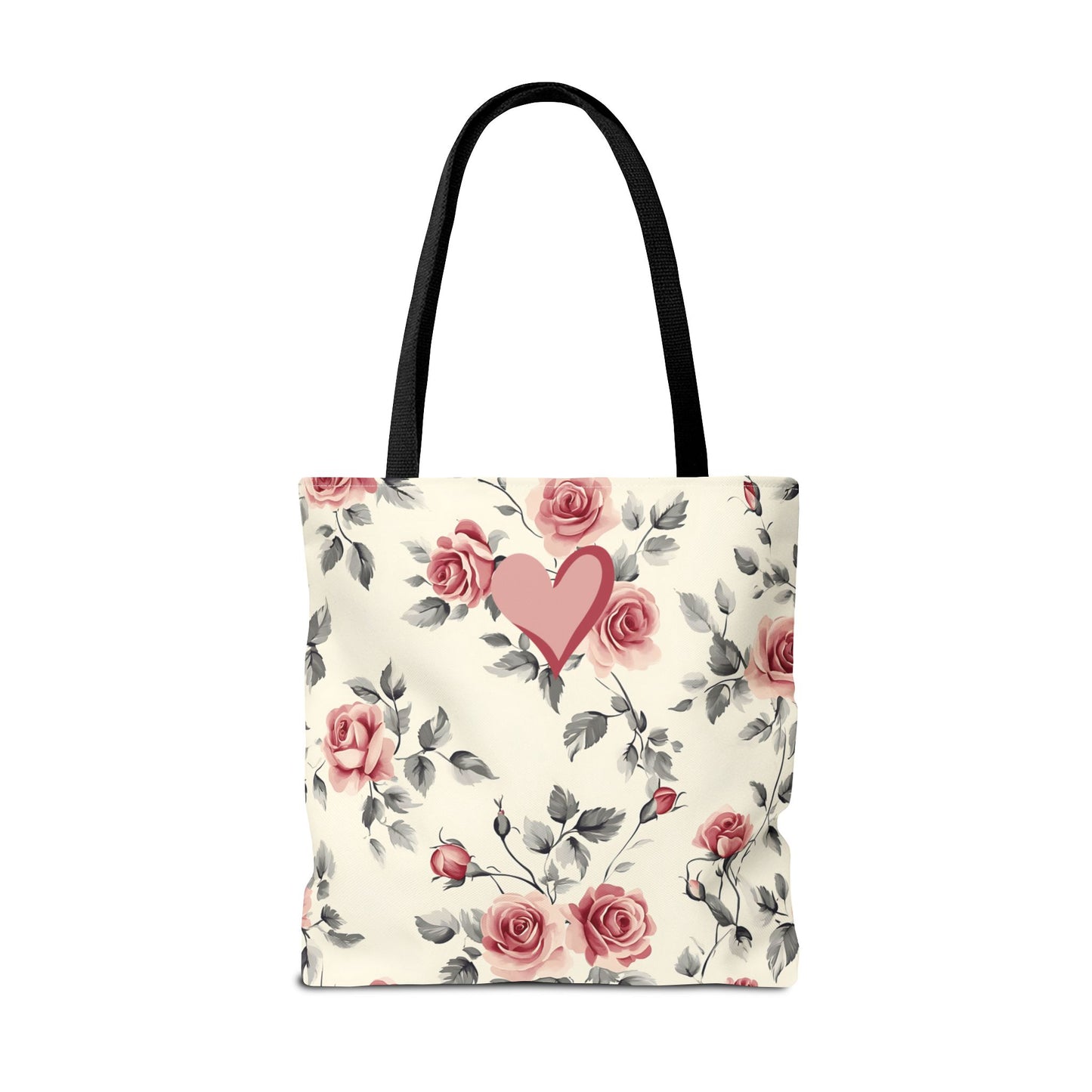 Elegant Rose Pattern Valentine's Day Accessory Gift for Women Romantic Stylish Durable Tote Bag for Weddings Functional Unique Gift Tote For Her