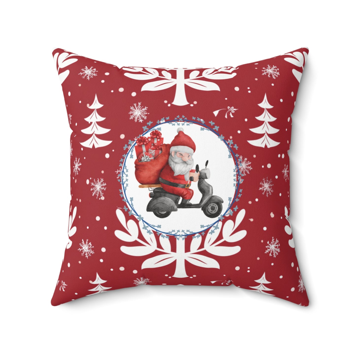 Christmas Gift Pillow Playful Santa Whimsical Holiday Christmas Tree Design Couch Pillow Seasonal Home Decor Gift For Holiday Lovers