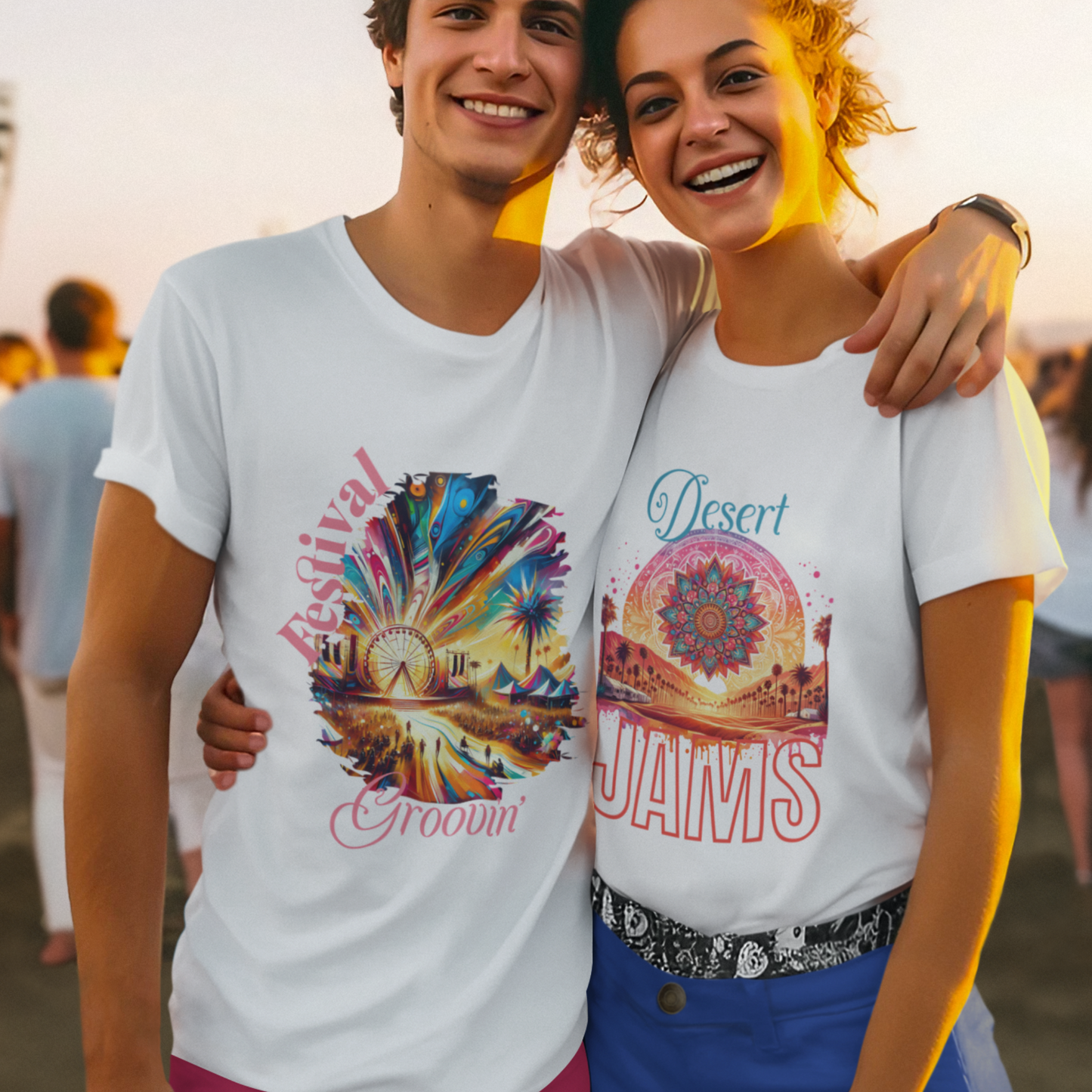 Desert Jams T-Shirt Aztec Bohemian Music Festival Tee for Desert Vibes Music Lovers and Festival Enthusiasts