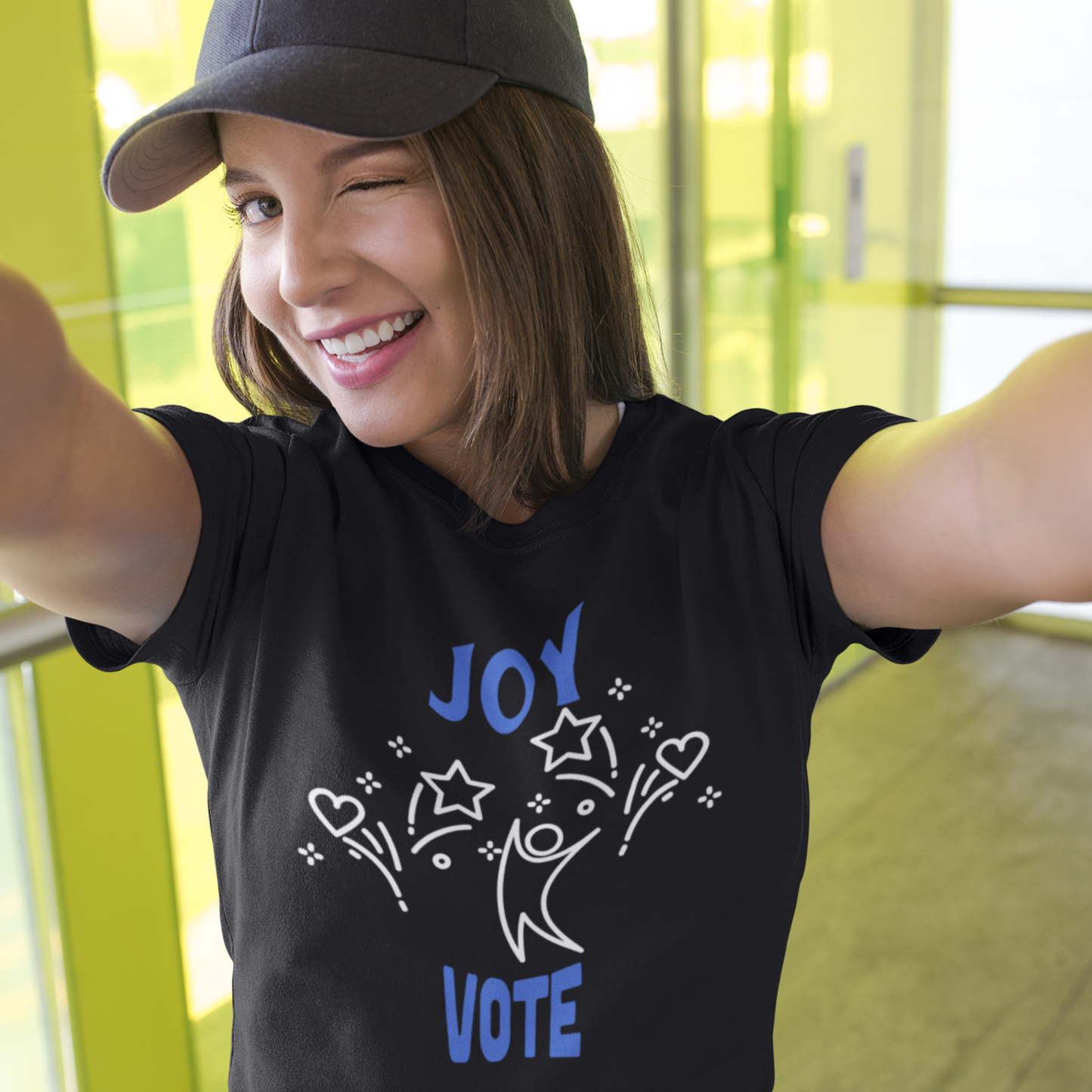Joyful US Election 2024 T-Shirt Inspirational Civic Engagement Empowerment Tee for Democracy Voting Rights Gift for Political Enthusiasts