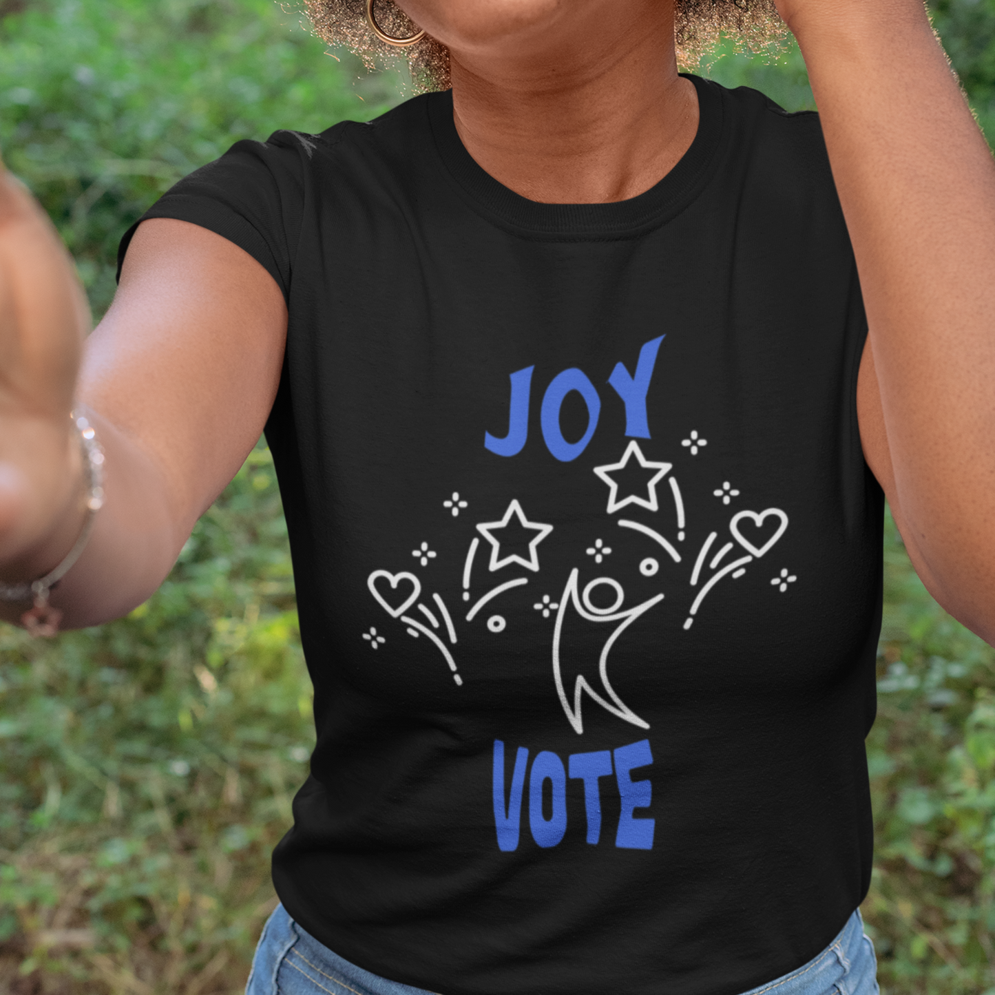 Joyful US Election 2024 T-Shirt Inspirational Civic Engagement Empowerment Tee for Democracy Voting Rights Gift for Political Enthusiasts