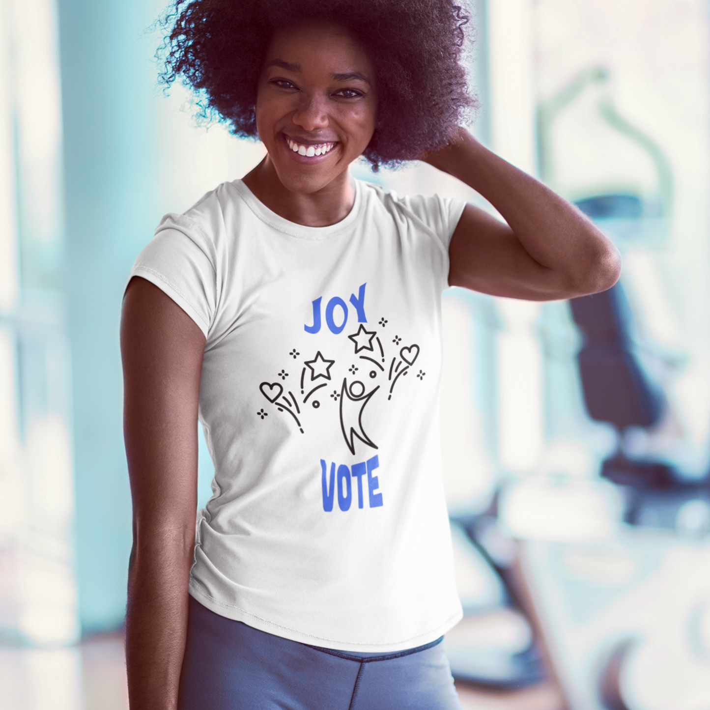 Joyful US Election 2024 T-Shirt Inspirational Civic Engagement Empowerment Tee for Democracy Voting Rights Gift for Political Enthusiasts