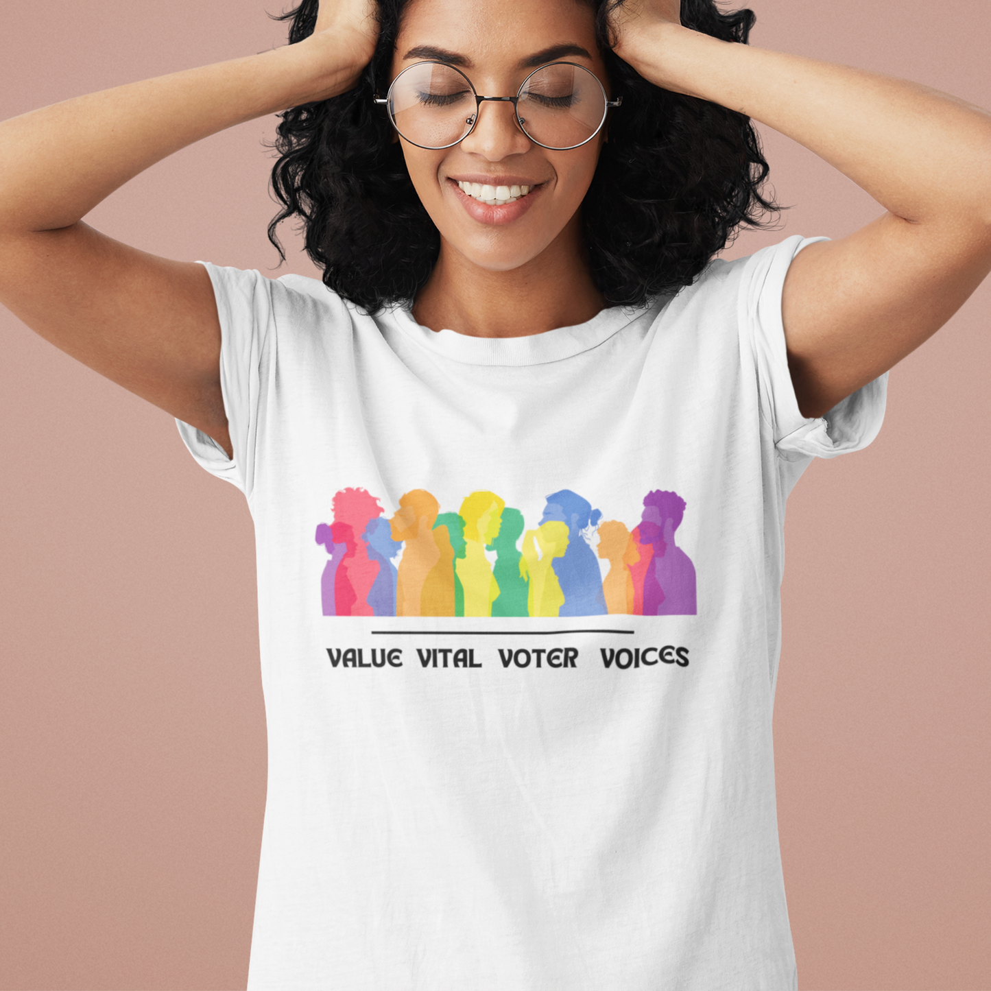 Civic Engagement Tee for Democracy Voting Rights US Election Season T-Shirt Value Vital Voter Voices Trendy Political Top
