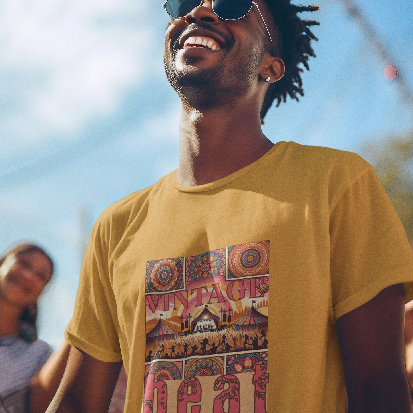 Vintage Heat T-Shirt Bohemian Desert Music Festival Tee for Festival-Goers Music Lovers