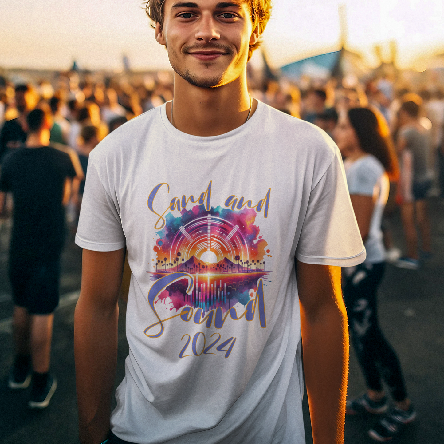Bohemian Desert T-Shirt Sand and Sound 2024 Festival Tee for Music Lovers Boho Style Concert Wear Desert Vibes