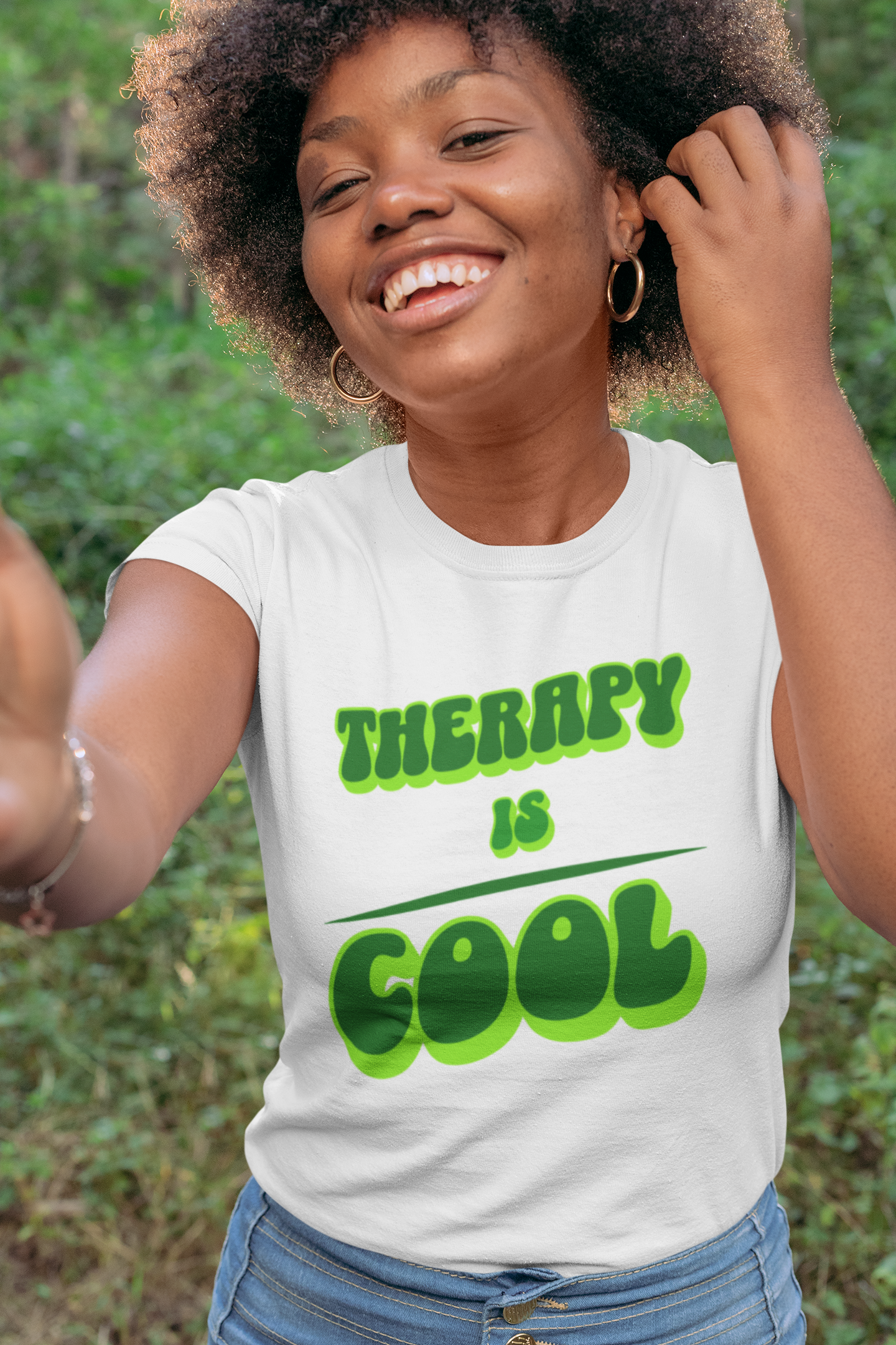 Therapy is Cool Fun Retro T-Shirt Promoting Mental Health Awareness and Self-Care in Style Shirt for Mental Wellness Positive Vibes Inspirational Tee
