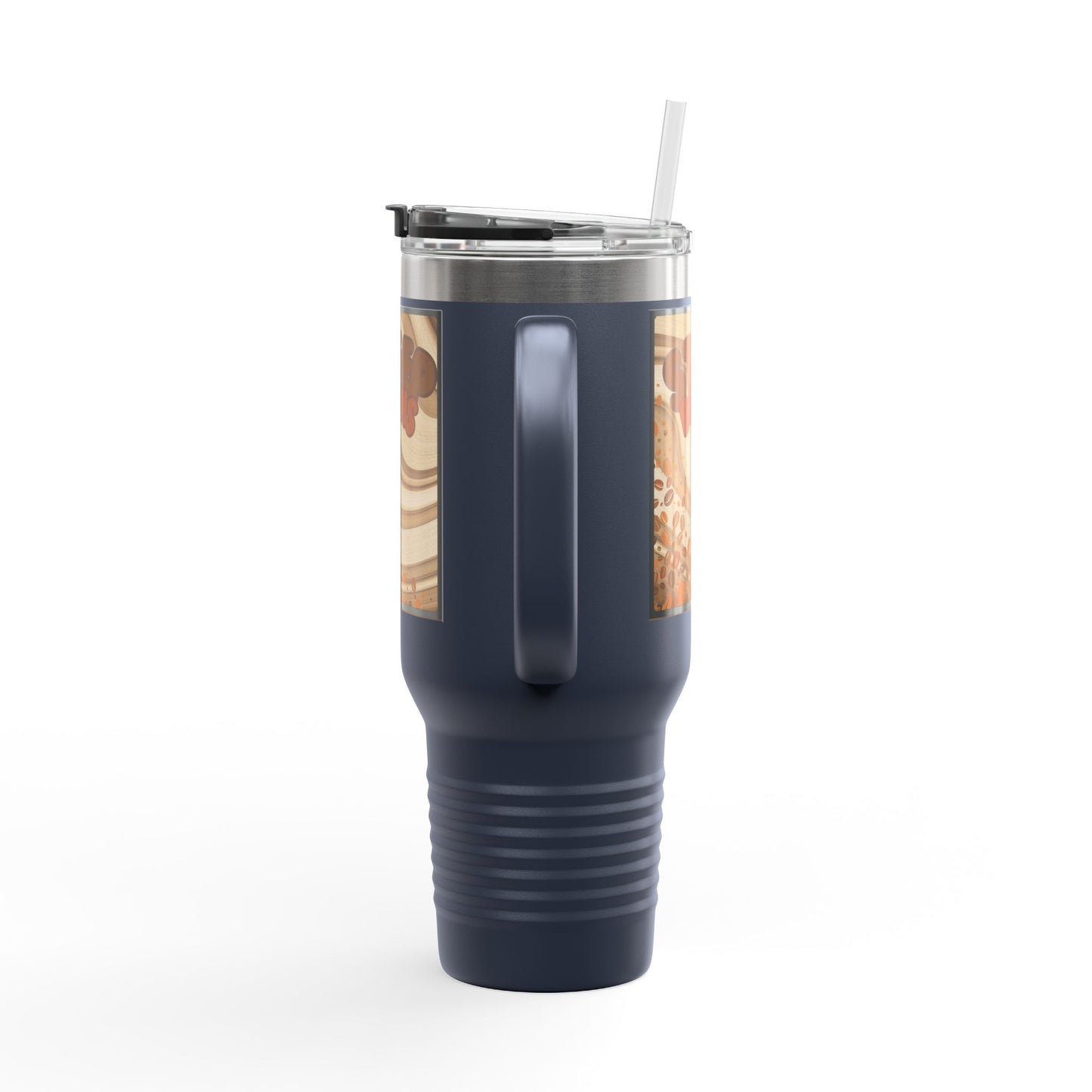 Copy of Copy of Christmas 40oz Insulated Travel Mug With Handle Double Wall Holiday Hot and Cold Teal Mug Coffee Lover Unique Red Tree Gift