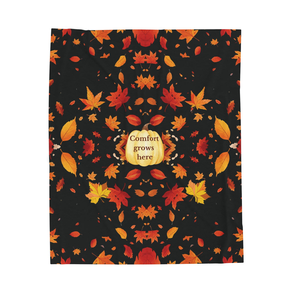 Comfort Grows Here Plush Blanket | Autumn Pumpkin Throw