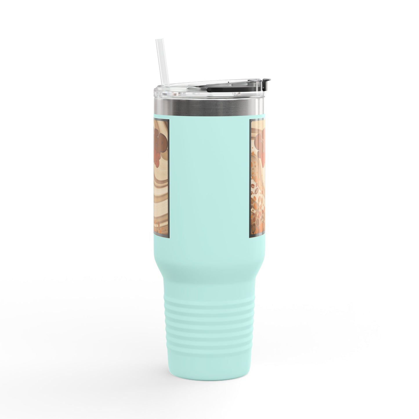 Copy of Copy of Christmas 40oz Insulated Travel Mug With Handle Double Wall Holiday Hot and Cold Teal Mug Coffee Lover Unique Red Tree Gift