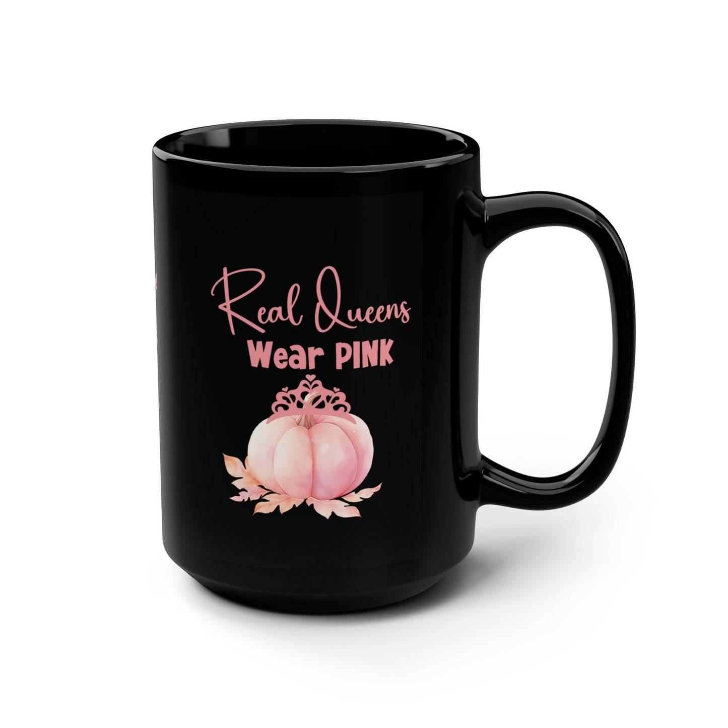 Supportive Gift Mug for Cancer Fighters Motivational Gift  for Women Black and Pink Mug Empowering Gift for Breast Cancer Advocates