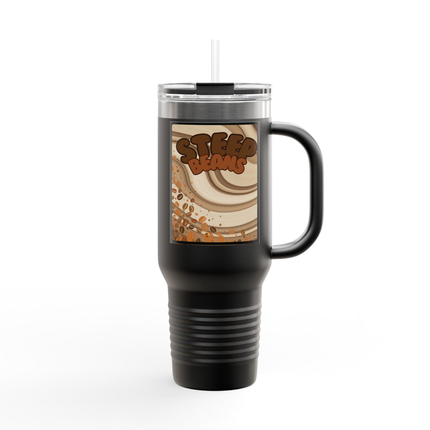Copy of Copy of Christmas 40oz Insulated Travel Mug With Handle Double Wall Holiday Hot and Cold Teal Mug Coffee Lover Unique Red Tree Gift