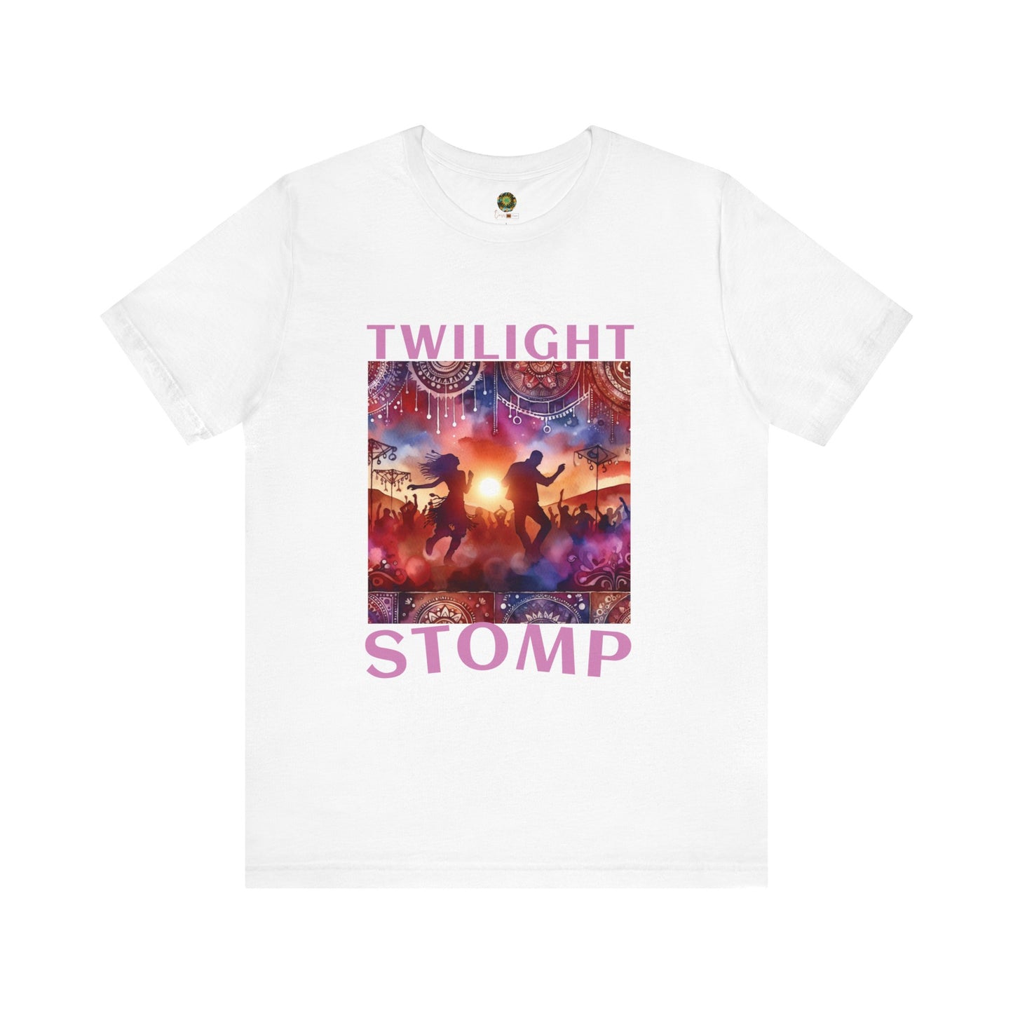 Trendy Boho Festival T-Shirt Trendy Twilight Stomp Top for Music Lovers Dancing Couple Tee for Festival-Goers