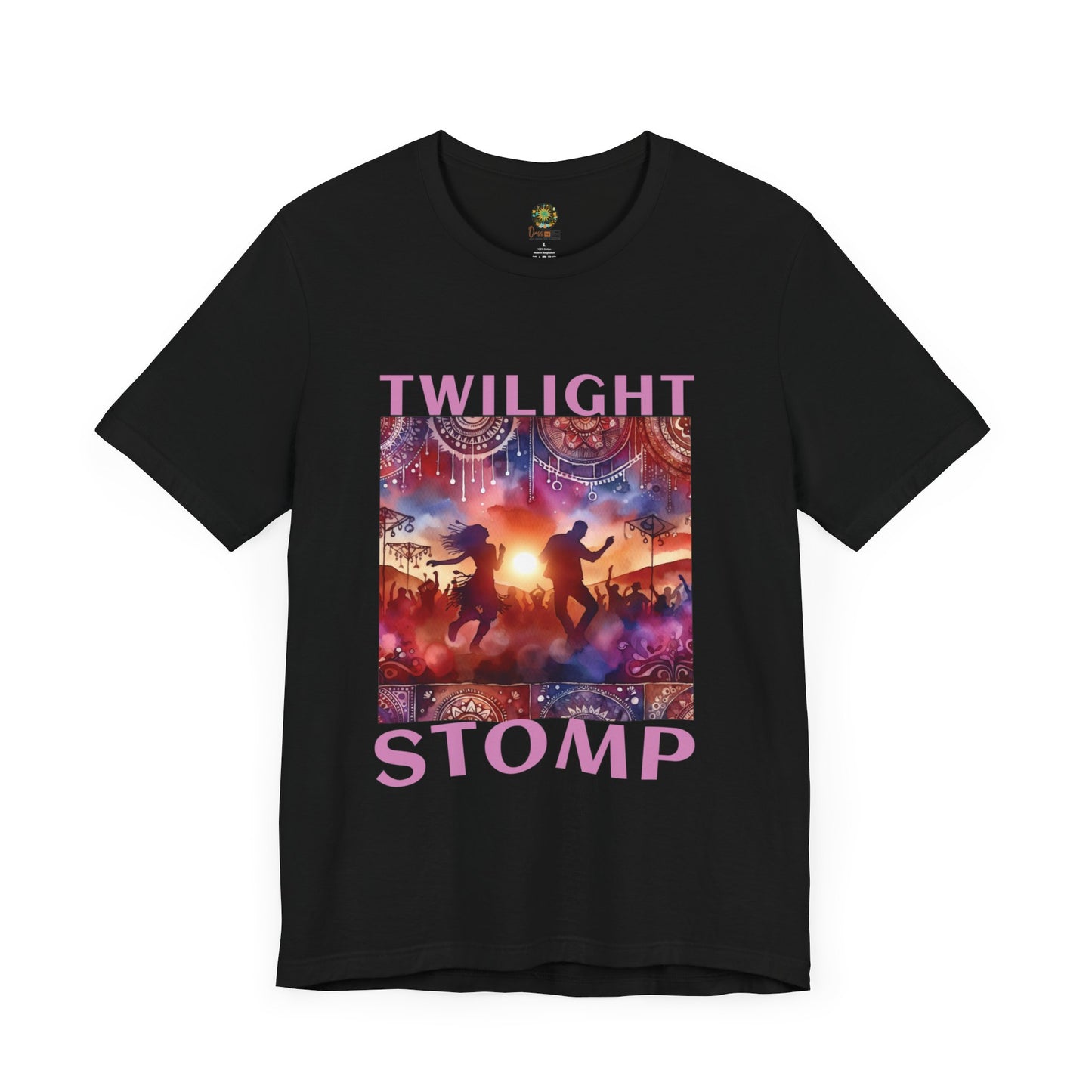 Trendy Boho Festival T-Shirt Trendy Twilight Stomp Top for Music Lovers Dancing Couple Tee for Festival-Goers