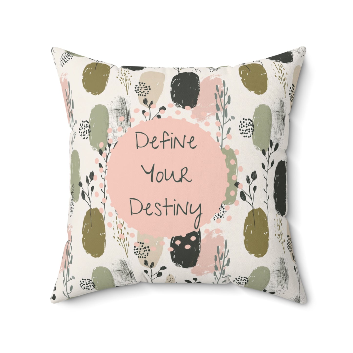 Eco-Friendly Inspirational Accent Pillow Home Decor Motivational Housewarming Gift for her Double-Sided Home Accent  Cushion