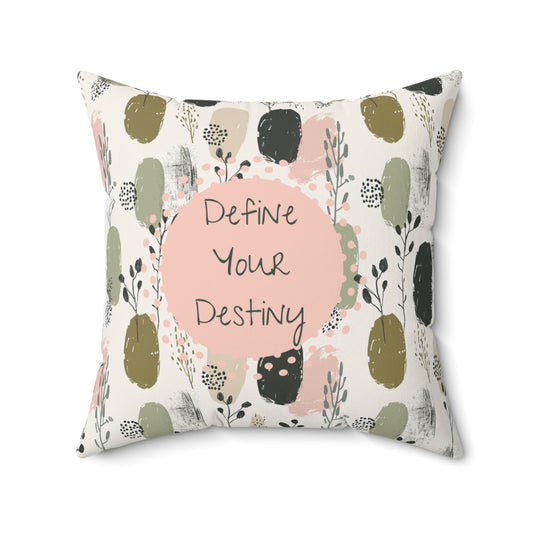 Eco-Friendly Inspirational Accent Pillow Home Decor Motivational Housewarming Gift for her Double-Sided Home Accent  Cushion