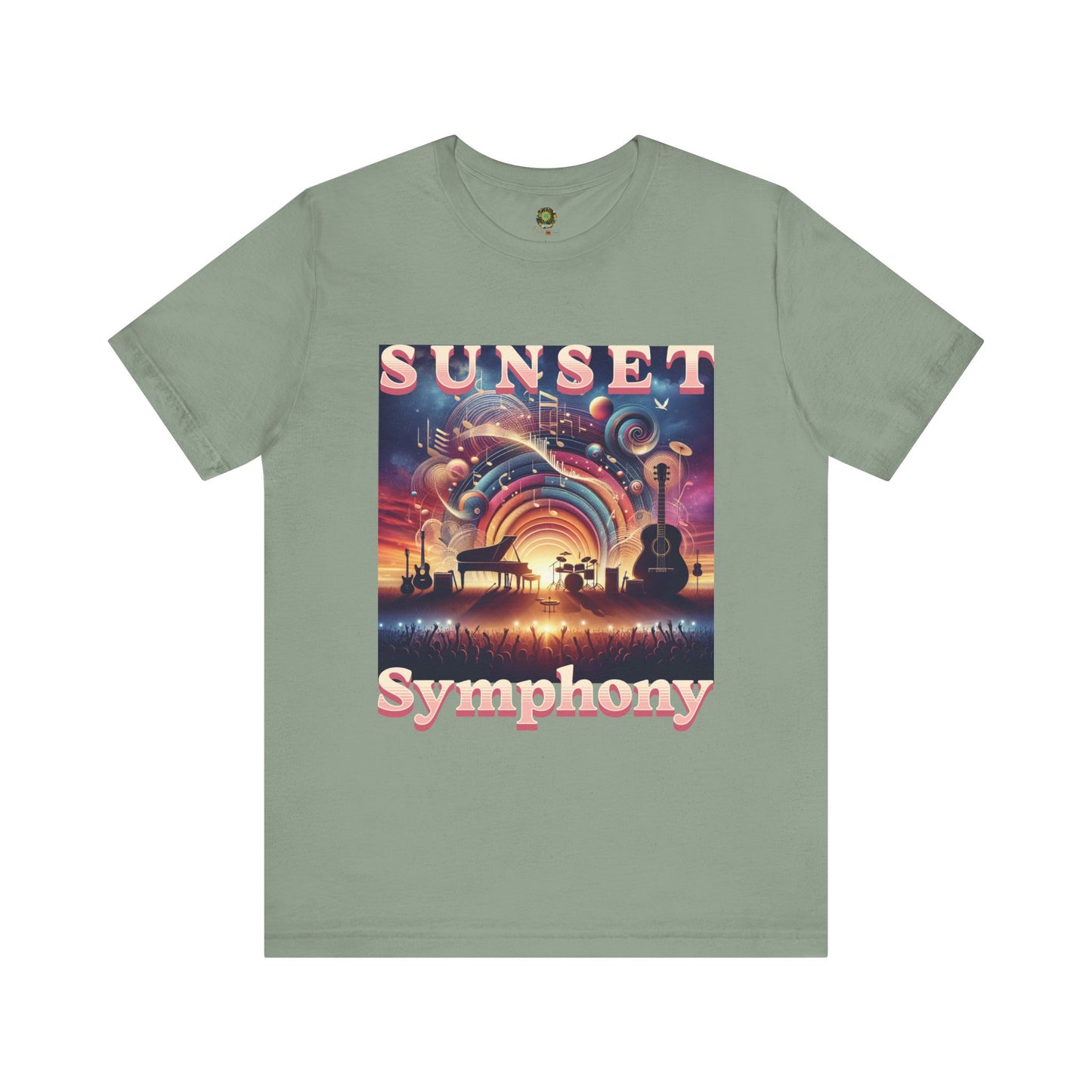 Bohemian Festival T-Shirt Sunset Symphony Desert Music Tee for Music Festivals, Concerts, and Music Lovers