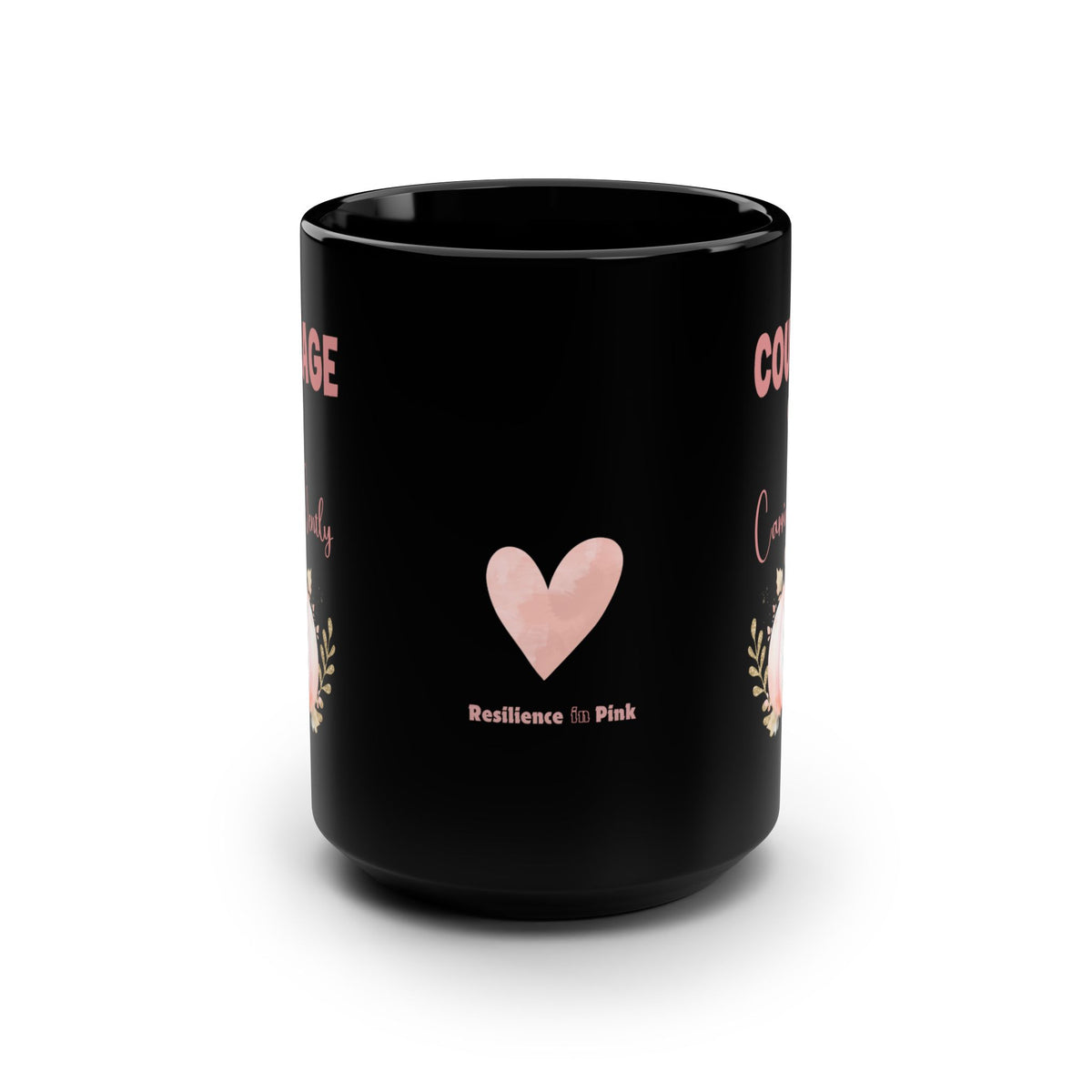 Courage, Carried Gently Midnight Black Pumpkin Mug