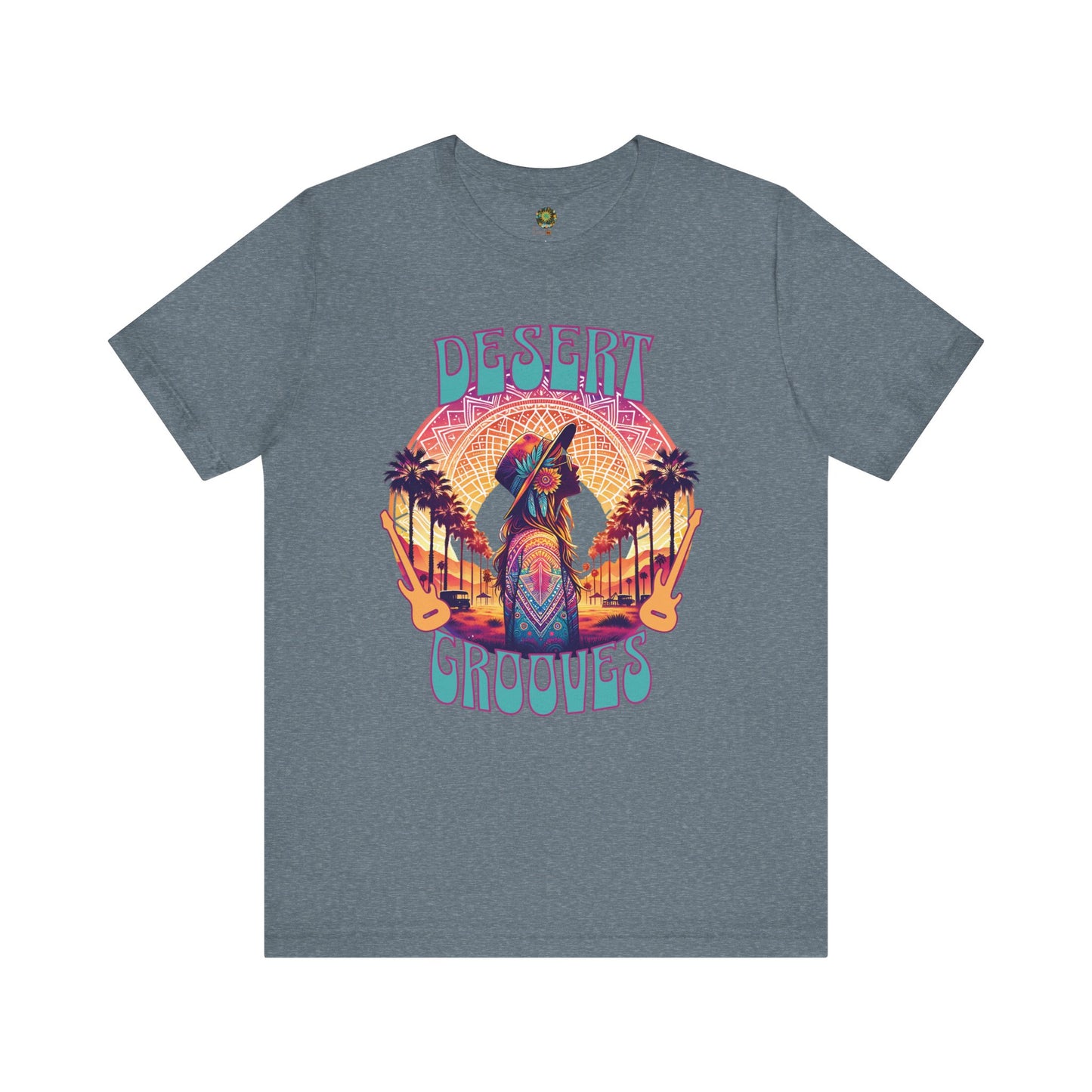 Bohemian T-Shirt Desert Grooves Festive Tee for Festival-Goers Music Festivals Boho Style Music Lovers