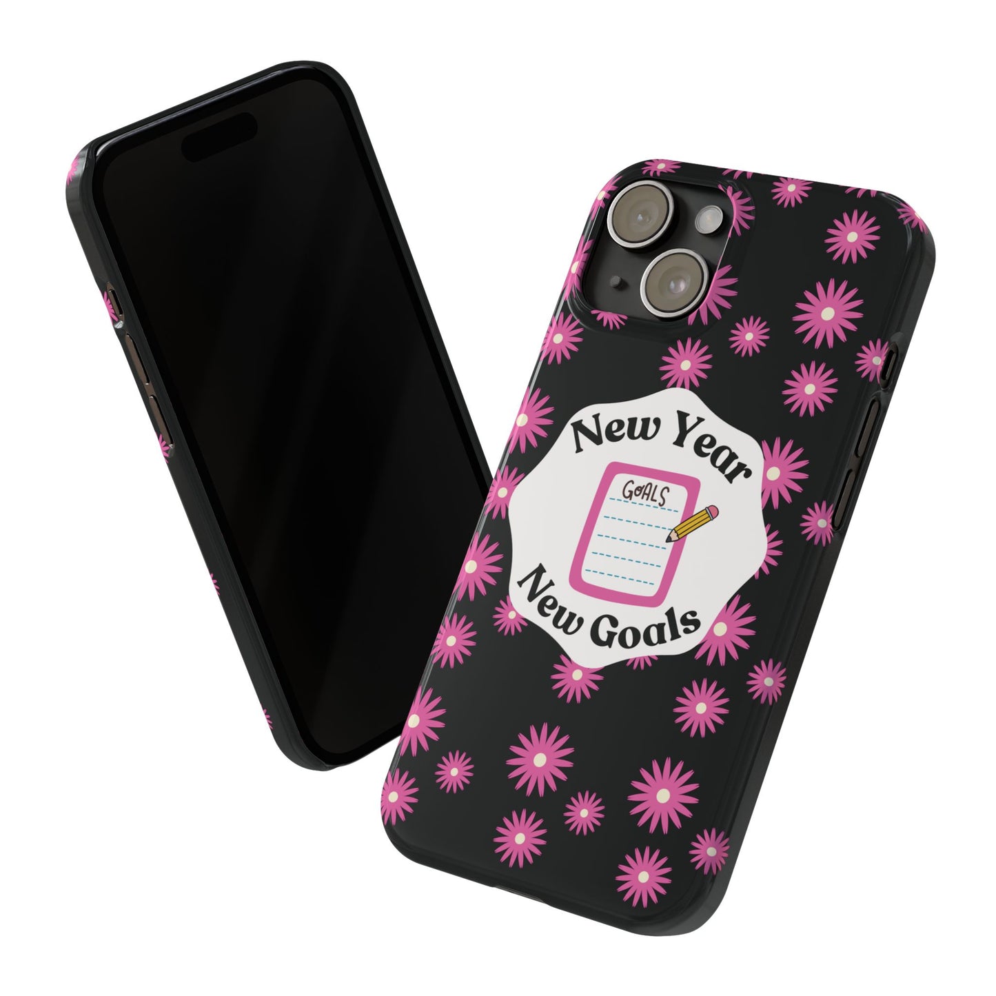 Back To School New Year iPhone Cover Black School Year Style Phone Accessory Positive Attitude Trendy School Supplies Goals Reminder