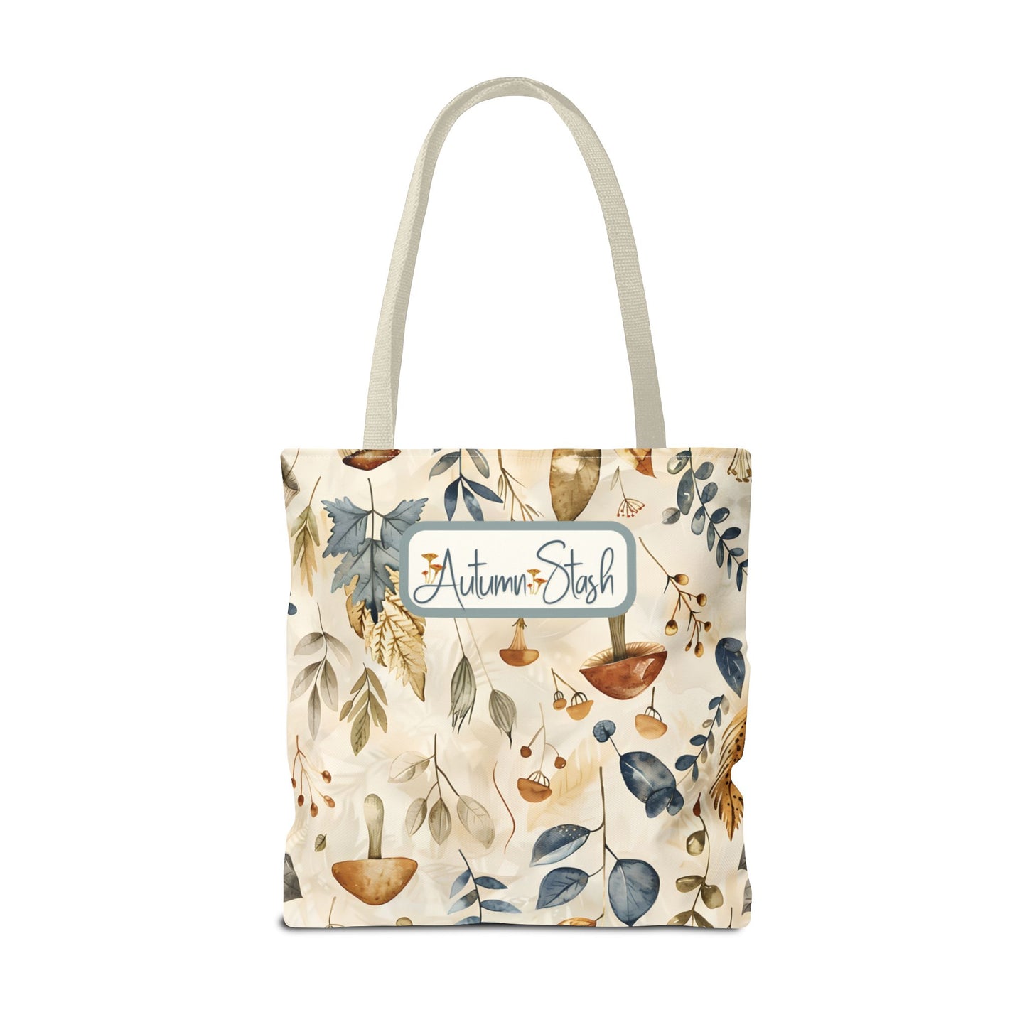 Whimsical Fall-Themed Seasonal Tote Bag Earthy Colors Everyday Autumn Tote Stylish Nature-Inspired Large Storage Bag