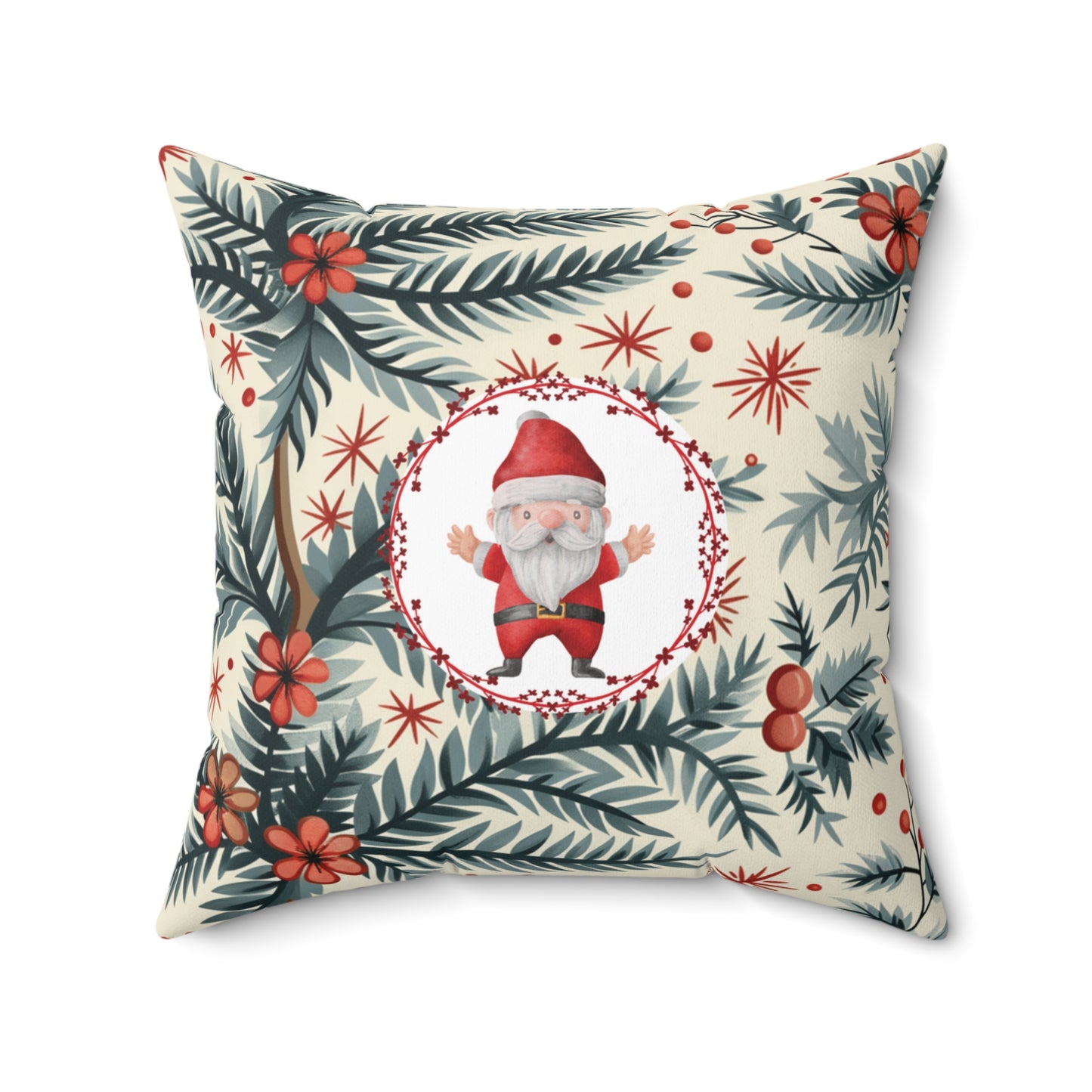 Christmas Gift Pillow Stylish Santa Home Decor Seasonal Accent Cushion Gift Item For Her Decorative Holiday Spirit Home Accessories