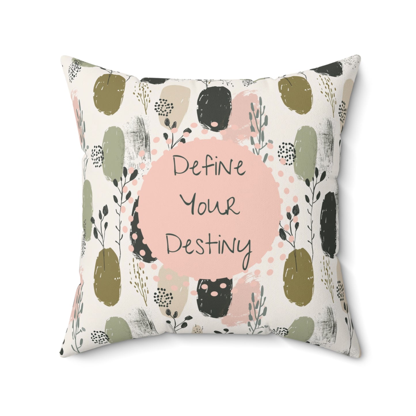 Eco-Friendly Inspirational Accent Pillow Home Decor Motivational Housewarming Gift for her Double-Sided Home Accent  Cushion