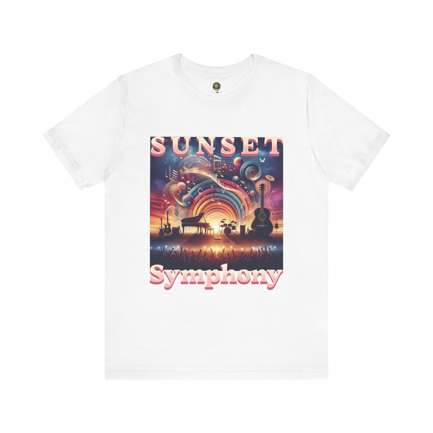 Bohemian Festival T-Shirt Sunset Symphony Desert Music Tee for Music Festivals, Concerts, and Music Lovers