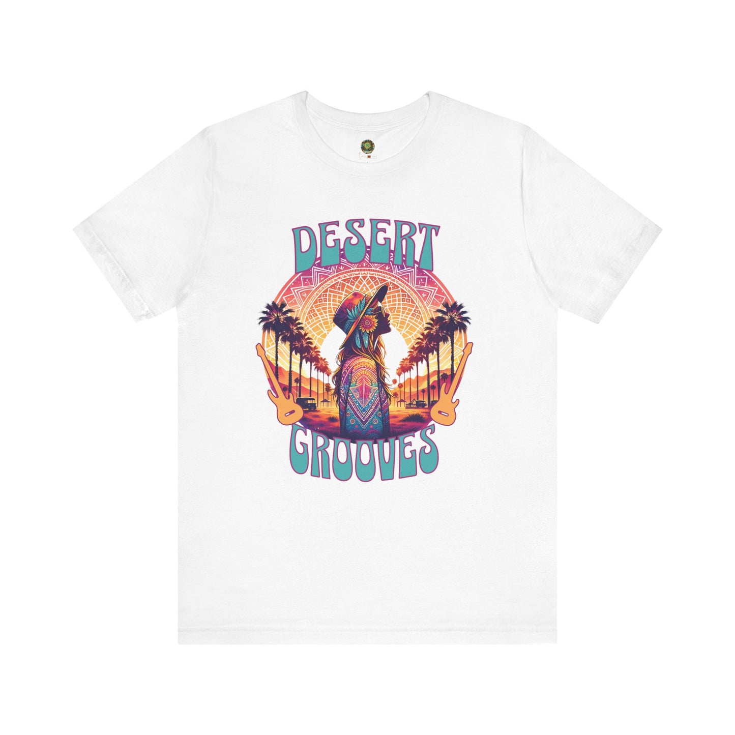 Bohemian T-Shirt Desert Grooves Festive Tee for Festival-Goers Music Festivals Boho Style Music Lovers