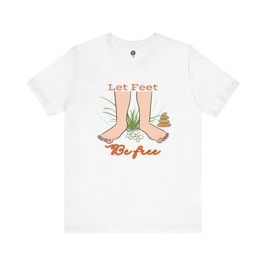 Awareness T Shirt for National Barefoot Day Tee Nature Connection Grounding Shirt for Mindfulness and Relaxation