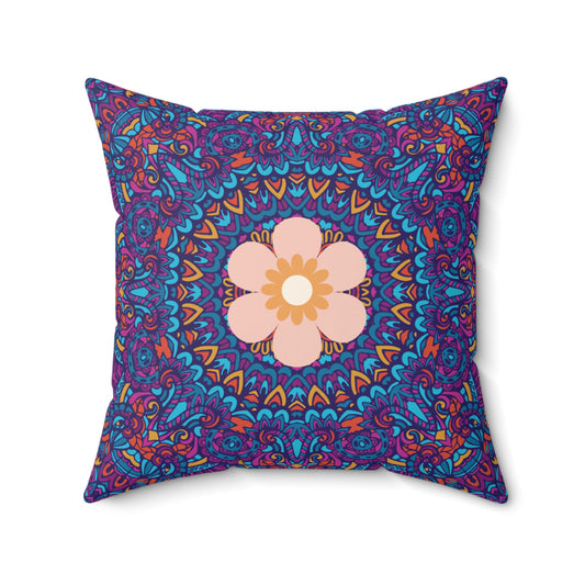 Mandala Pillow Pink and Purple Decorative Style Two in One Sofa Cushion Fashionable Home Decor Accent Pillow Housewarming Gift