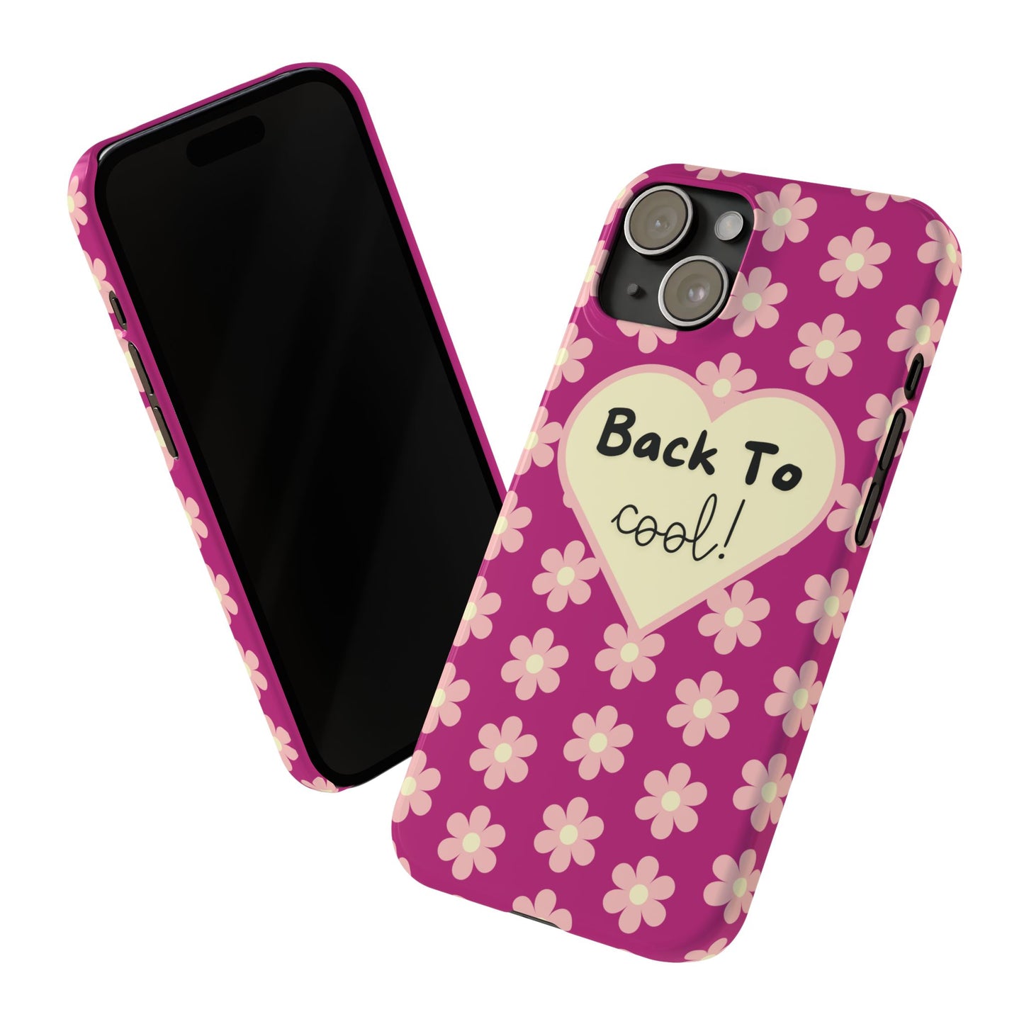 Pink School Year Essentials IPhone Cover Pink Daisies Fashionable Empowering Phone Accessory Trendy iPhone Case