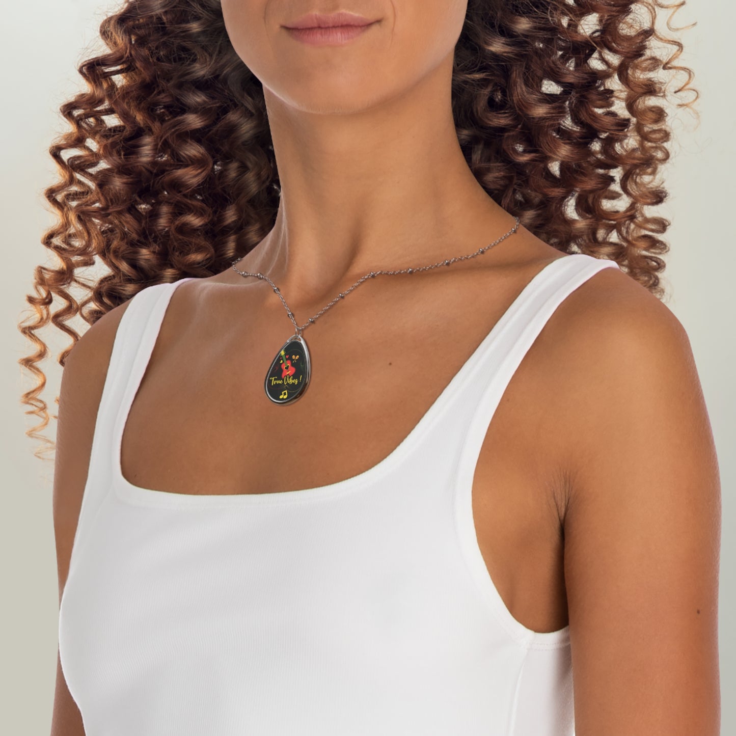 True Vibes Necklace Reggae Music Jewelry Guitar Pendant Music Lover Gift Positive Vibes Necklace Festival Jewelry Oasis by Alison