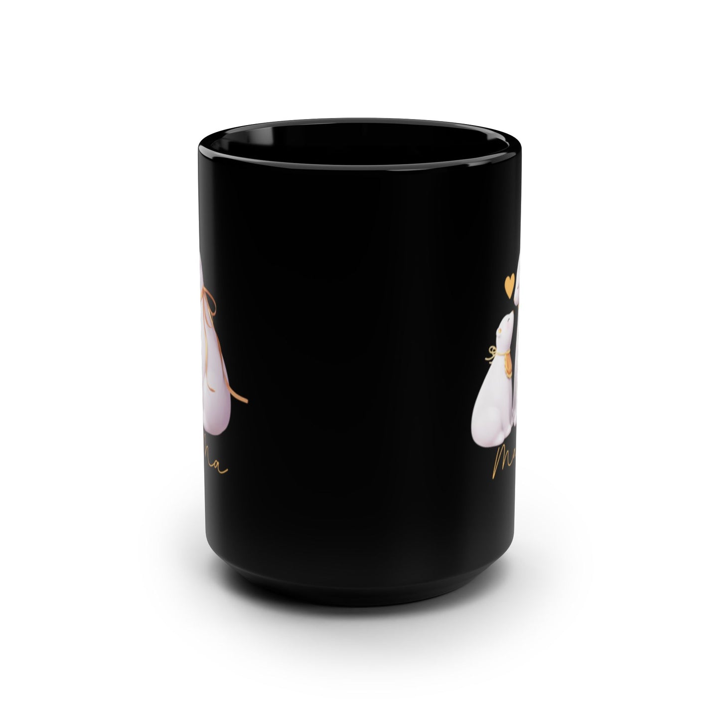 Mama Polar Bear 15 oz Black Mug | Sweet Motherhood Gift for Mom