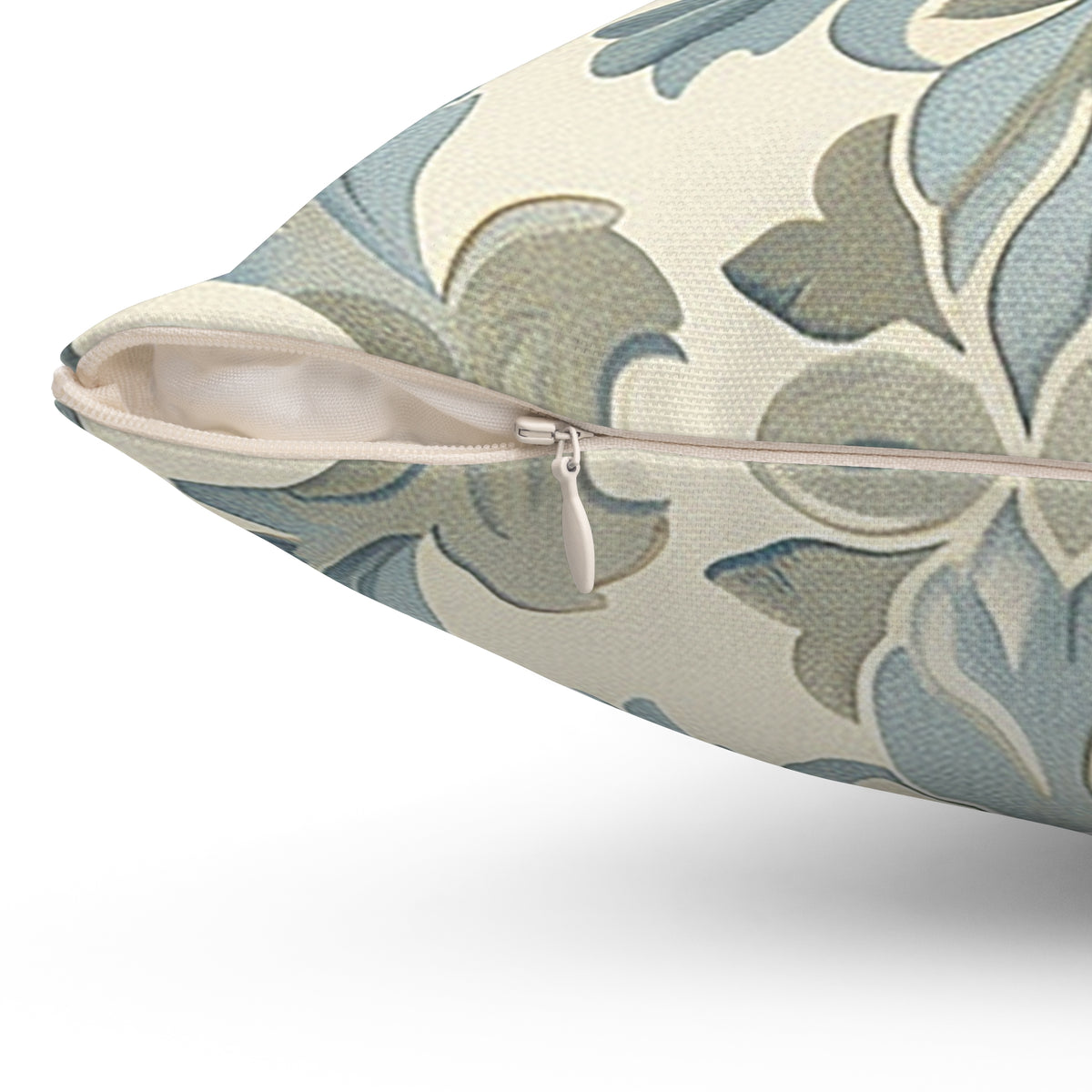 Fall Blessings Blue Damask Pumpkin Pillow