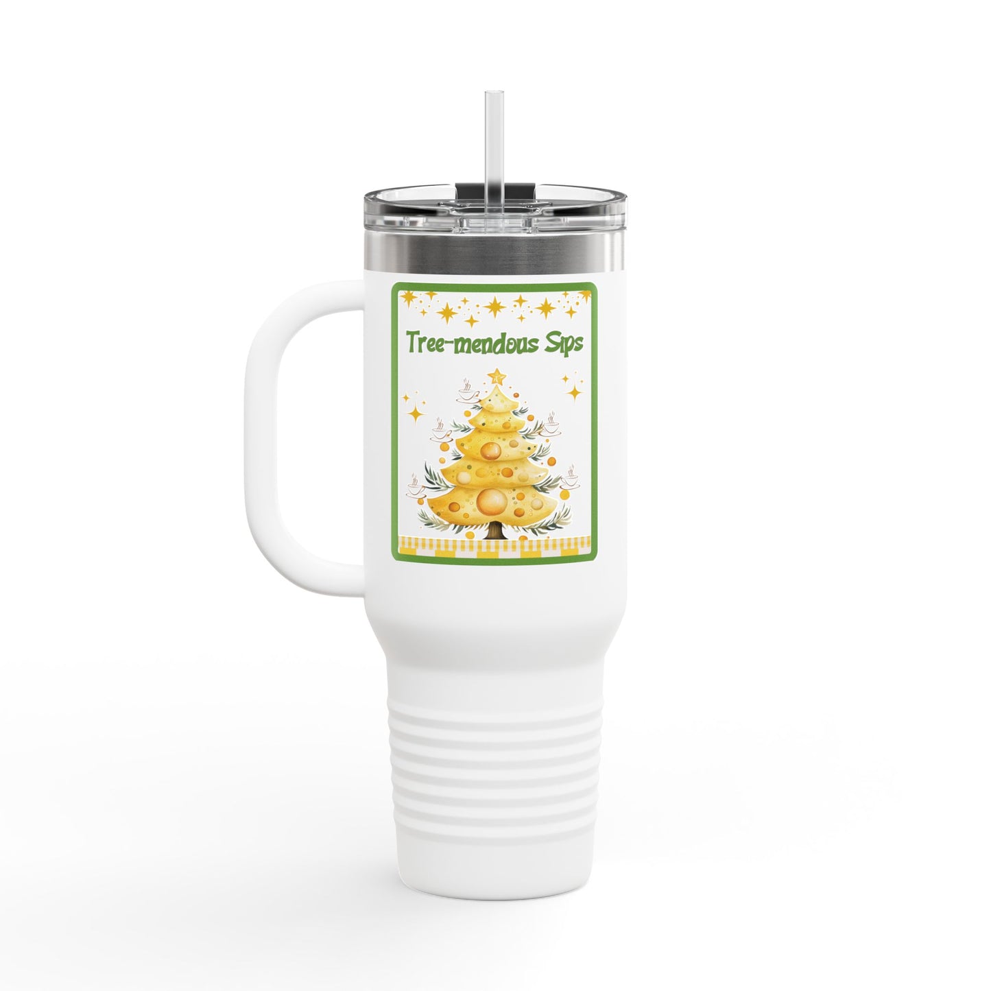 Tree-mendous Sips Christmas 40 oz Tumbler | Whimsical Holiday Coffee Cup