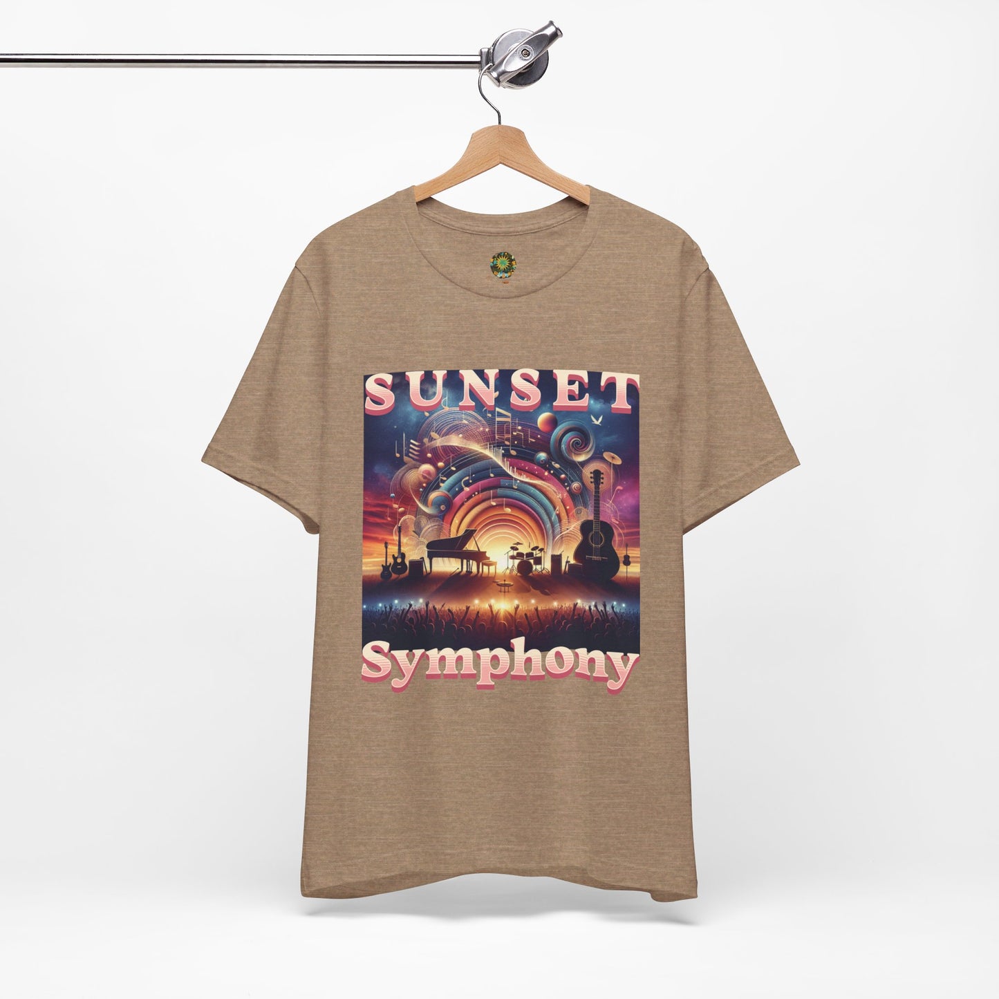 Bohemian Festival T-Shirt Sunset Symphony Desert Music Tee for Music Festivals, Concerts, and Music Lovers