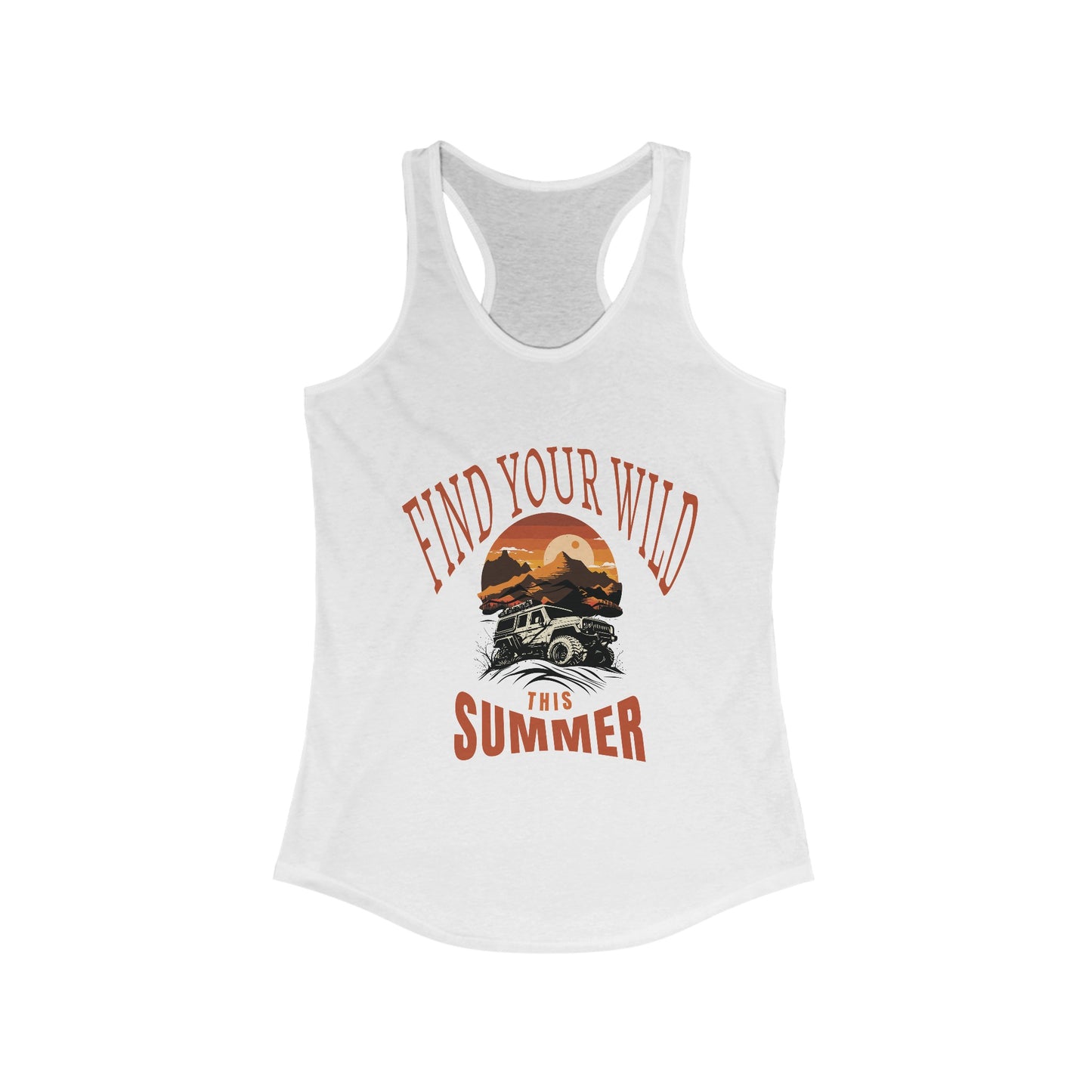 Summer Racerback Tank with Rugged Outdoor Truck Design for Off-Road Enthusiasts Activewear Shirt Sporty Adventure Tee