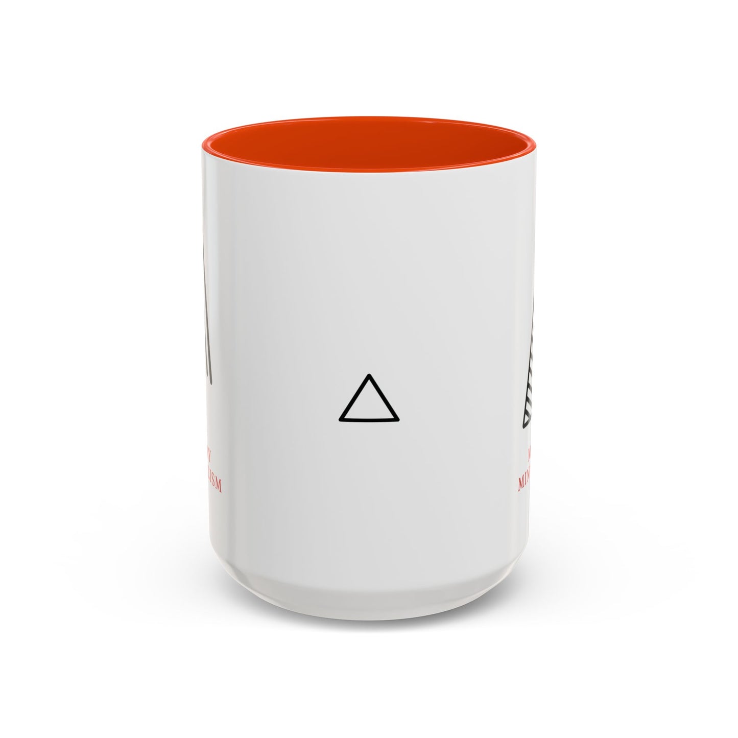 Merry Minimalism Geometric Tree 15 oz Red Accent Mug | Modern Christmas Tree Coffee Cup