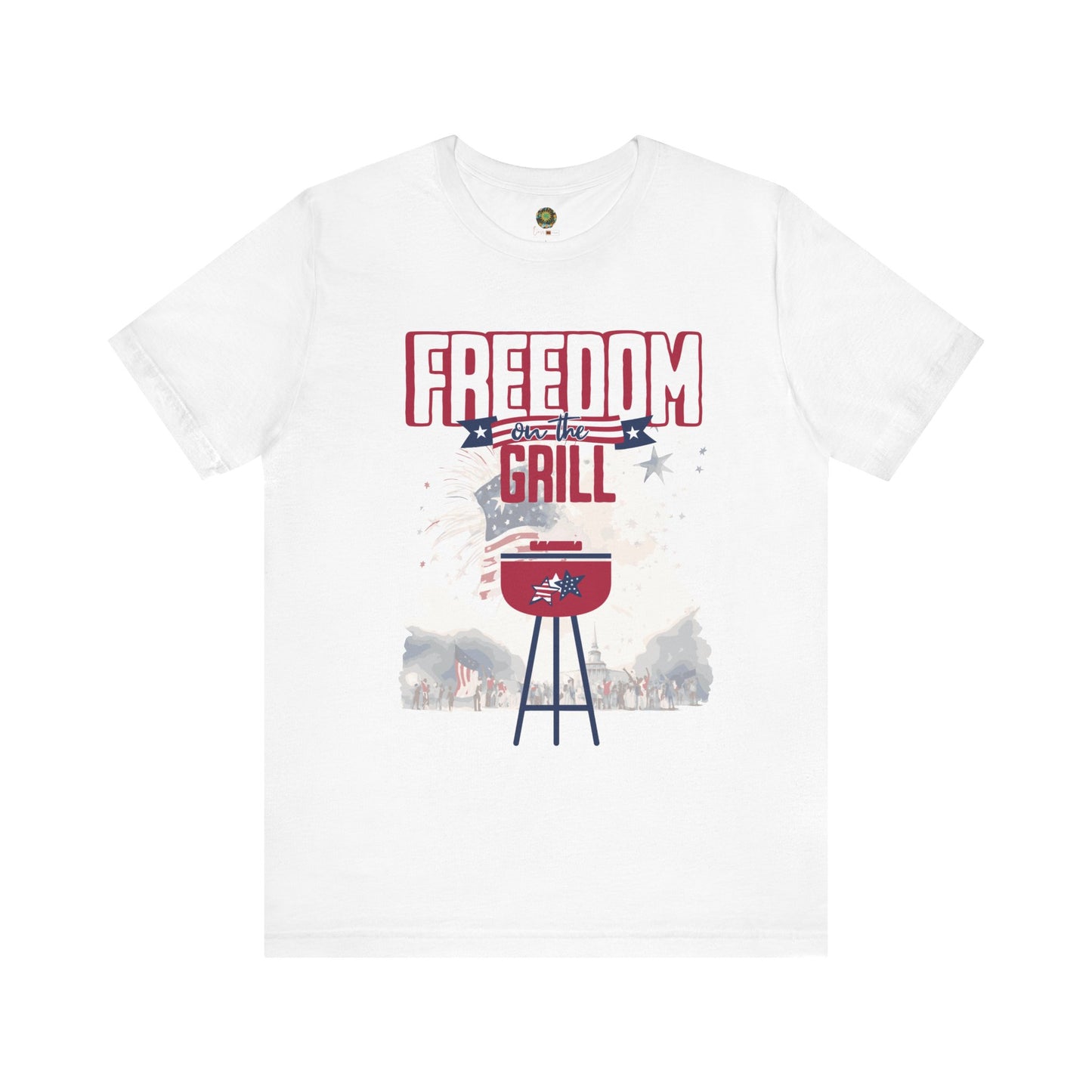 Patriotic T Shirt Freedom on The Grill Inspirational Tee for 4th of July Civic Pride Memorial Day Presidents Day Celebrate USA