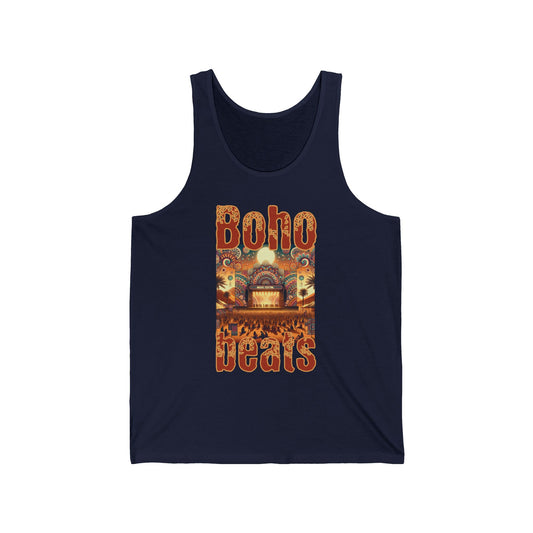 Boho Beats Tank Top Bohemian Festival Vibes For Music Lovers Desert Style Summer Wear