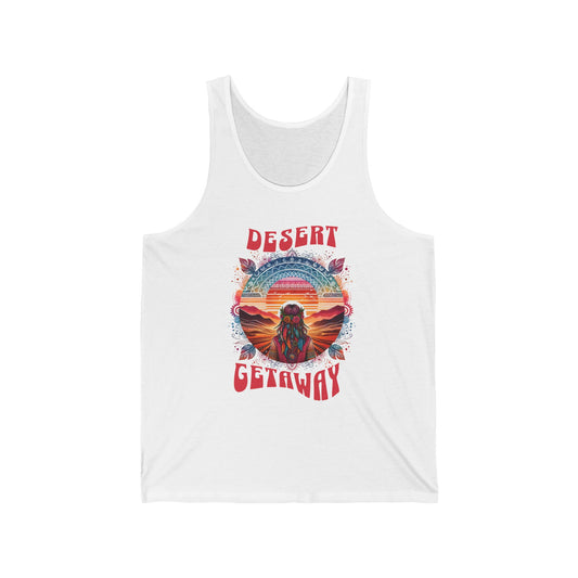 Boho Festival Tank Top for Music Lovers and Festival-Goers Bohemian Sunrise Tank Artistic Desert Design Adventure Wear