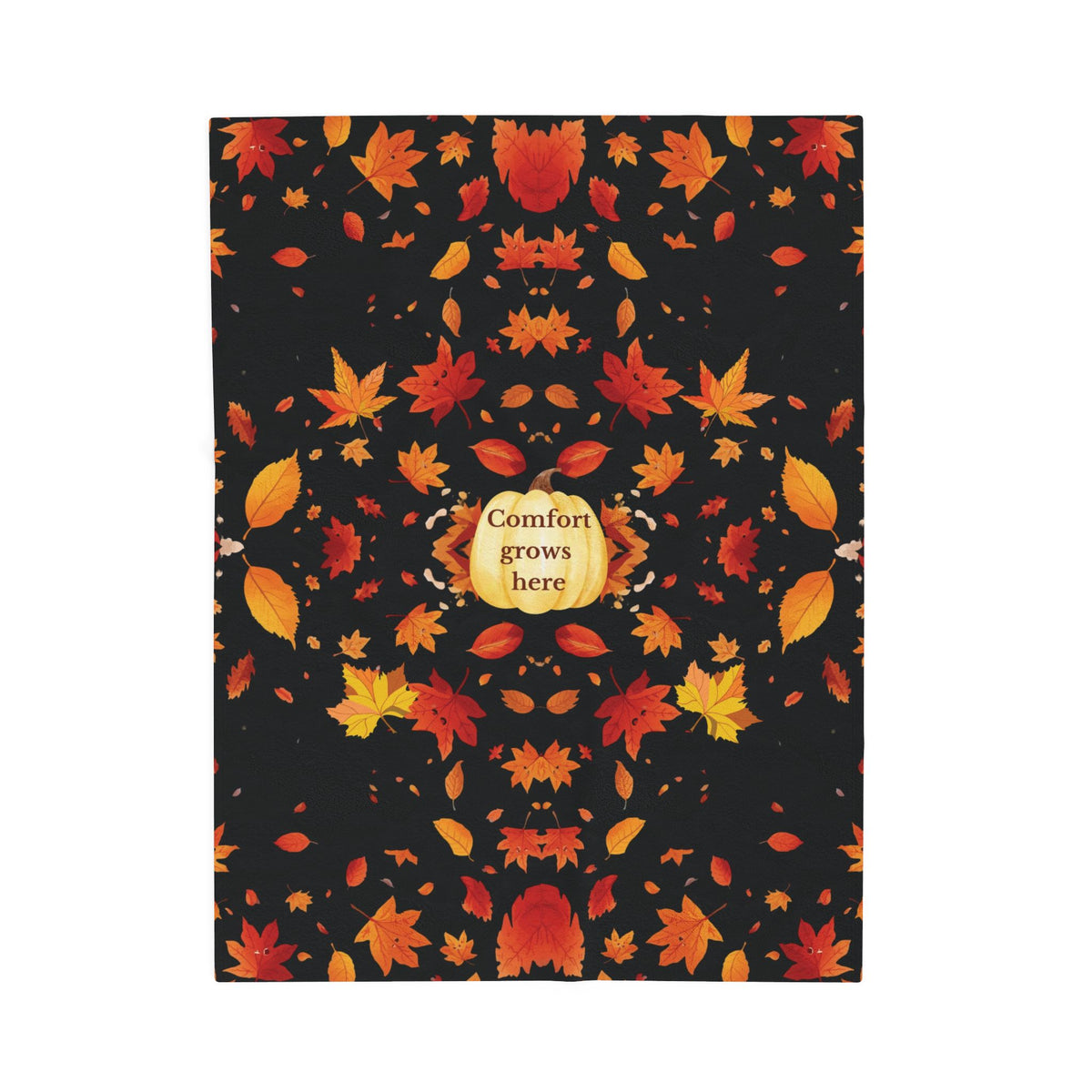 Comfort Grows Here Plush Blanket | Autumn Pumpkin Throw