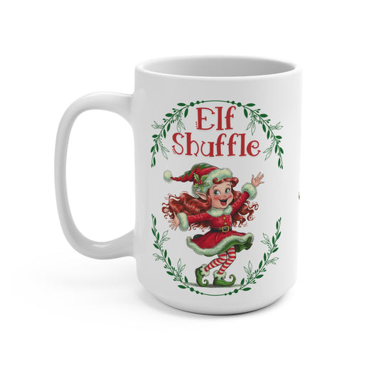 Christmas Elf Mug Santa's Dancing Elf Funny Mug Present Whimsical Holiday Drinkware Funny Seasonal Vintage Gift Mug