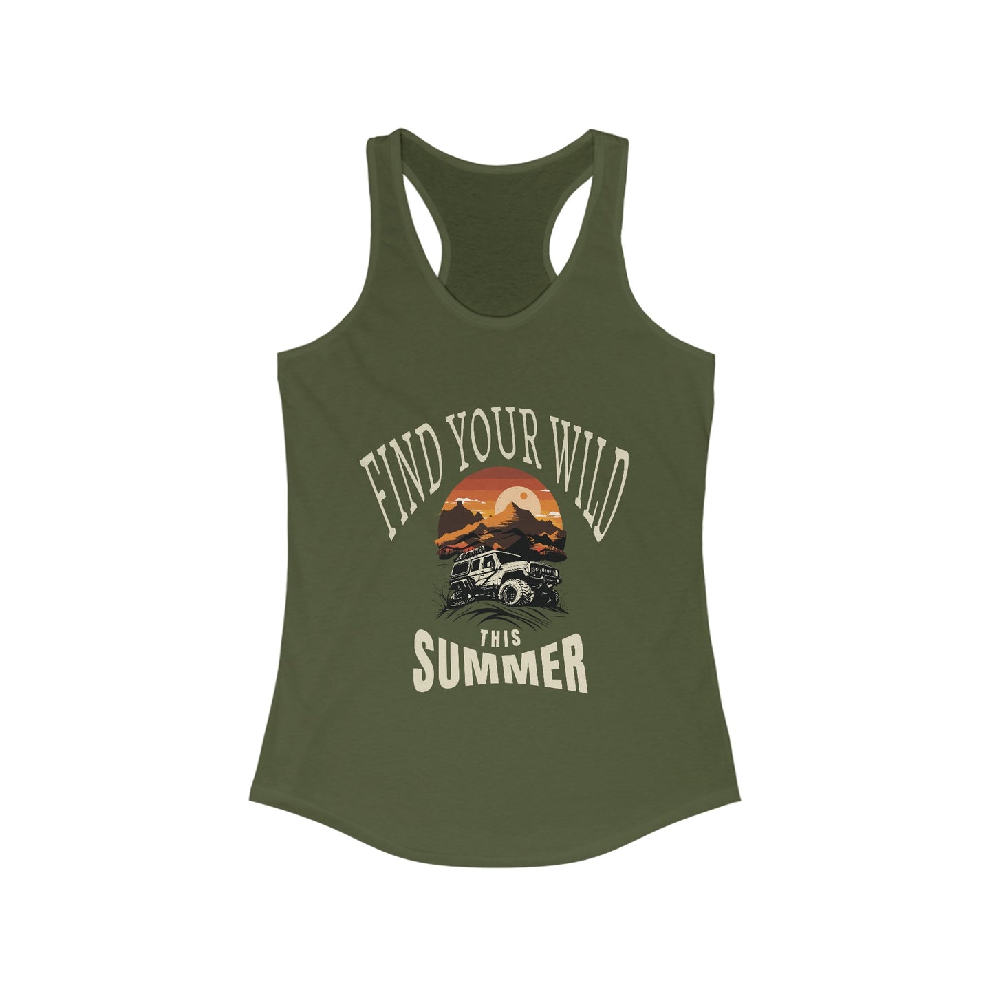 Summer Racerback Tank with Rugged Outdoor Truck Design for Off-Road Enthusiasts Activewear Shirt Sporty Adventure Tee