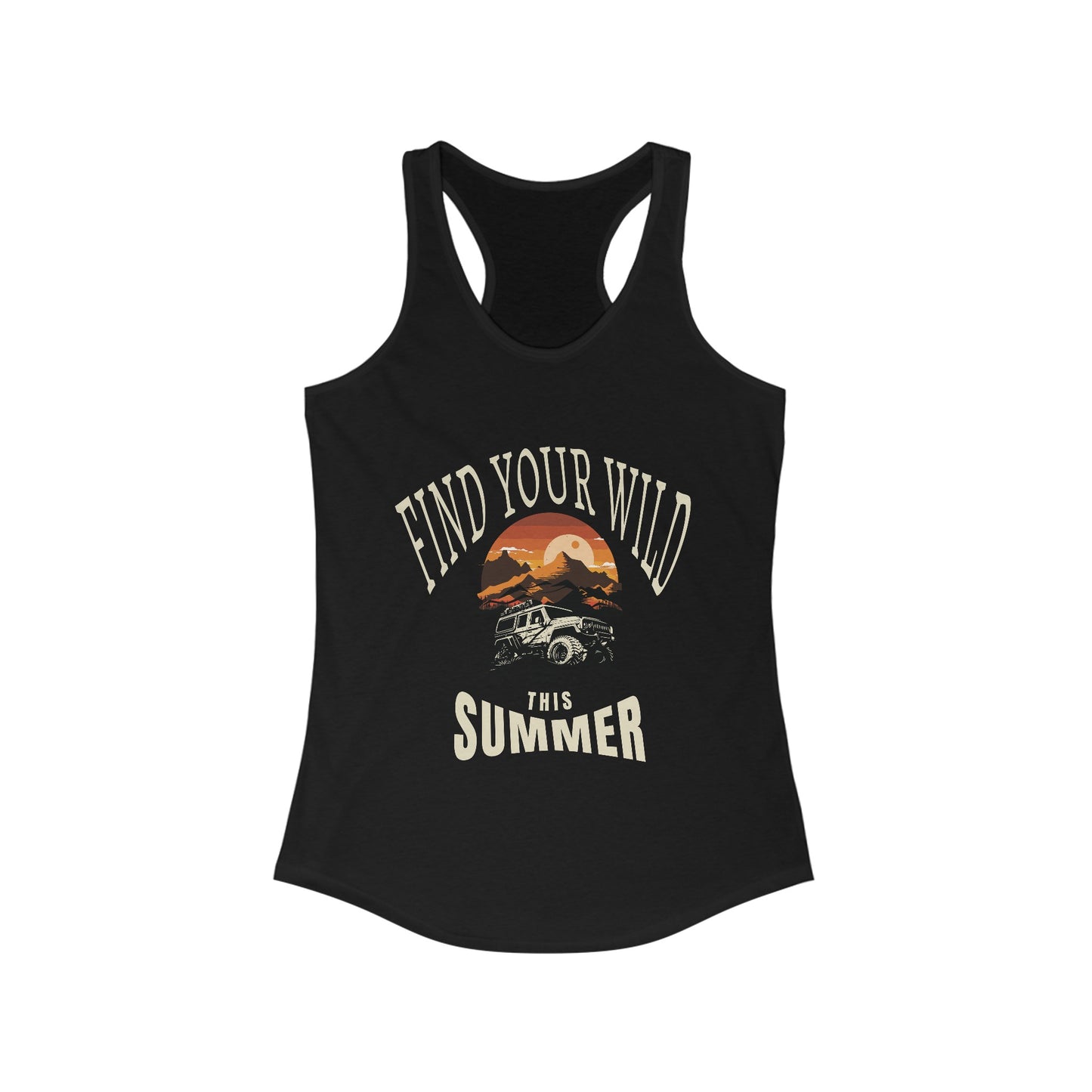 Summer Racerback Tank with Rugged Outdoor Truck Design for Off-Road Enthusiasts Activewear Shirt Sporty Adventure Tee