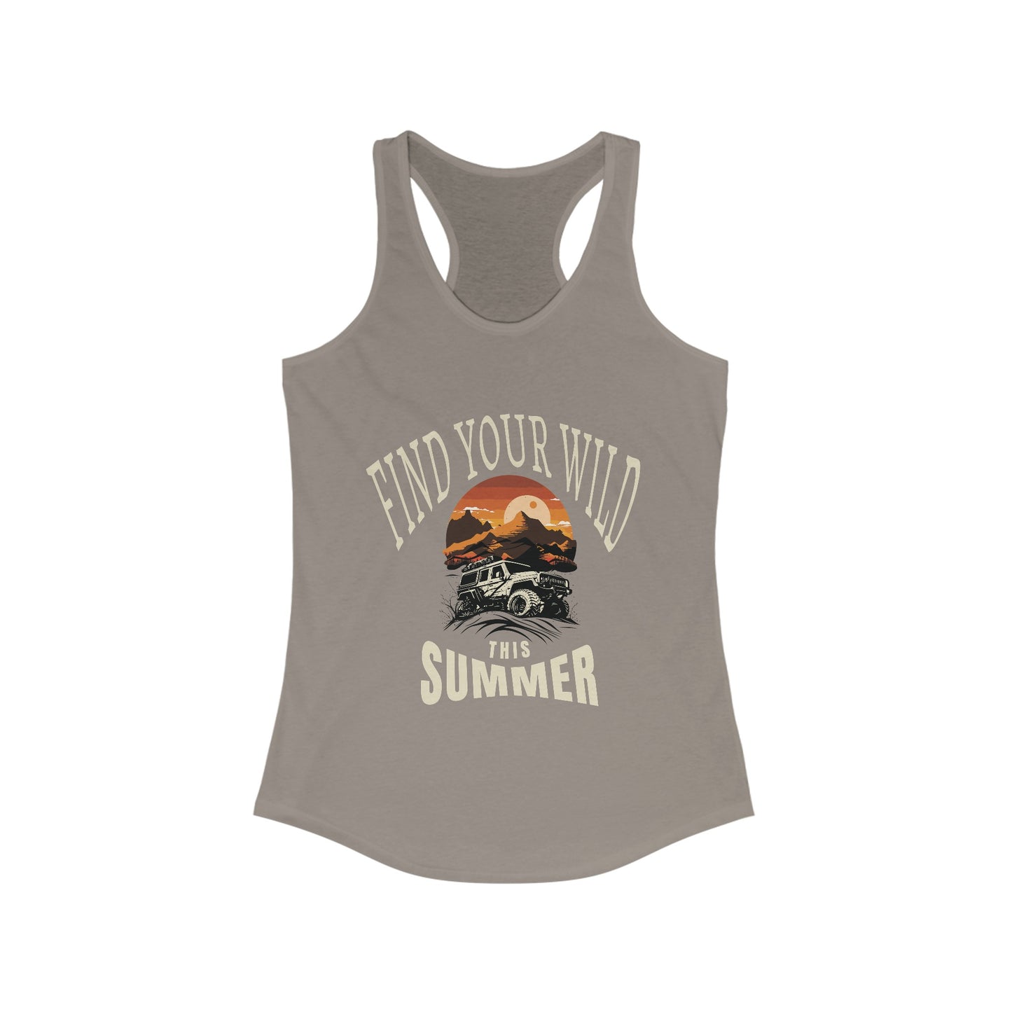 Summer Racerback Tank with Rugged Outdoor Truck Design for Off-Road Enthusiasts Activewear Shirt Sporty Adventure Tee