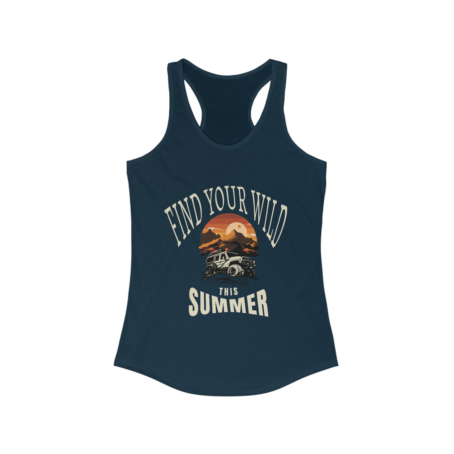 Summer Racerback Tank with Rugged Outdoor Truck Design for Off-Road Enthusiasts Activewear Shirt Sporty Adventure Tee