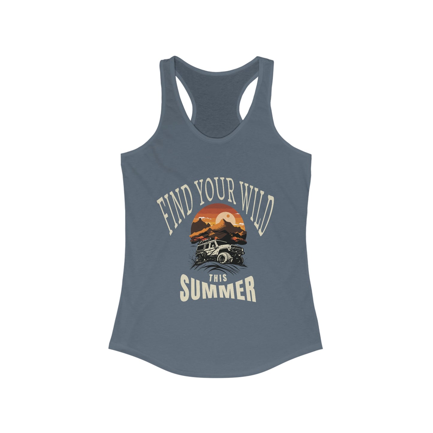 Summer Racerback Tank with Rugged Outdoor Truck Design for Off-Road Enthusiasts Activewear Shirt Sporty Adventure Tee