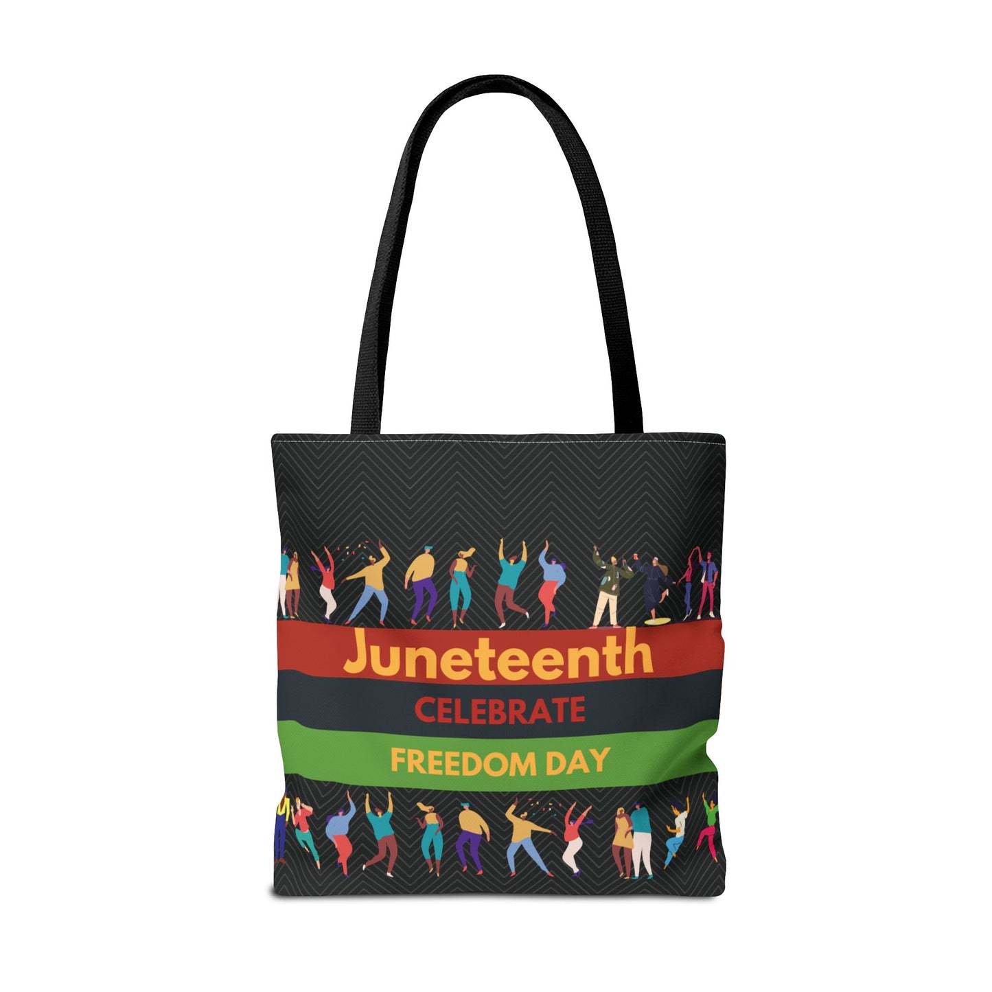 Juneteenth Tote Black History Gift Cultural Pride Afrocentric Celebration Bag Parade-Ready Dancing Figures Artwork Festival Tote Large Storage Bag
